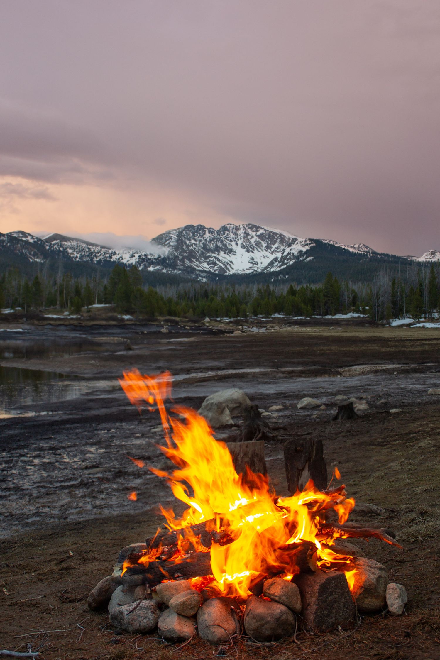 Fire in Colorado Mountains