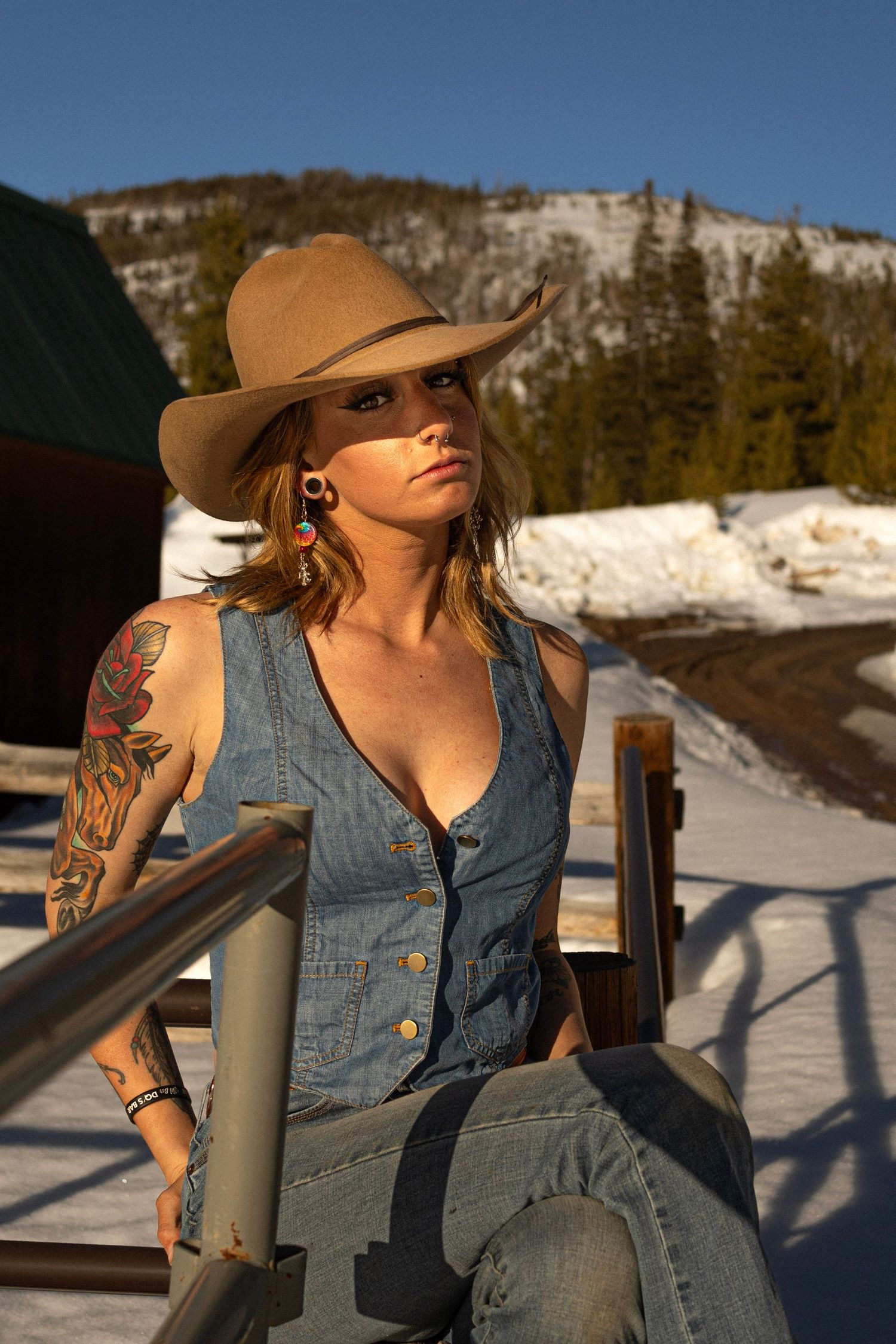 Cow Girl Photoshoot - Model Emily Coccia