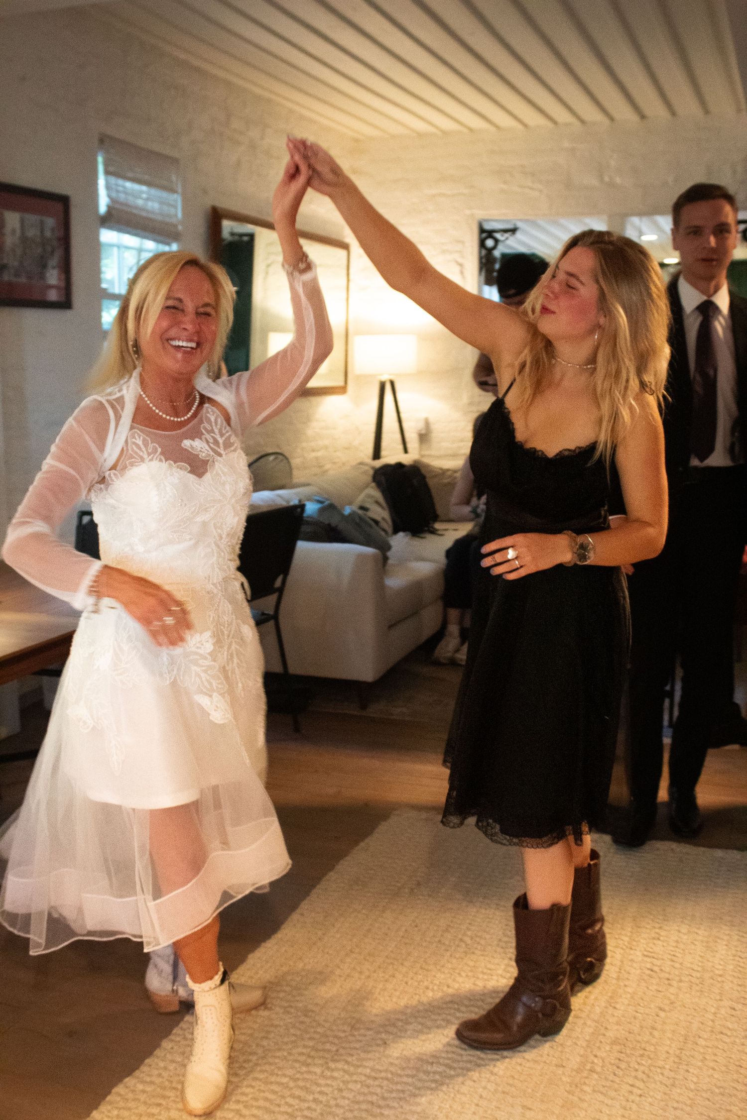 Mother and daughter dance during the mother's elopement reception