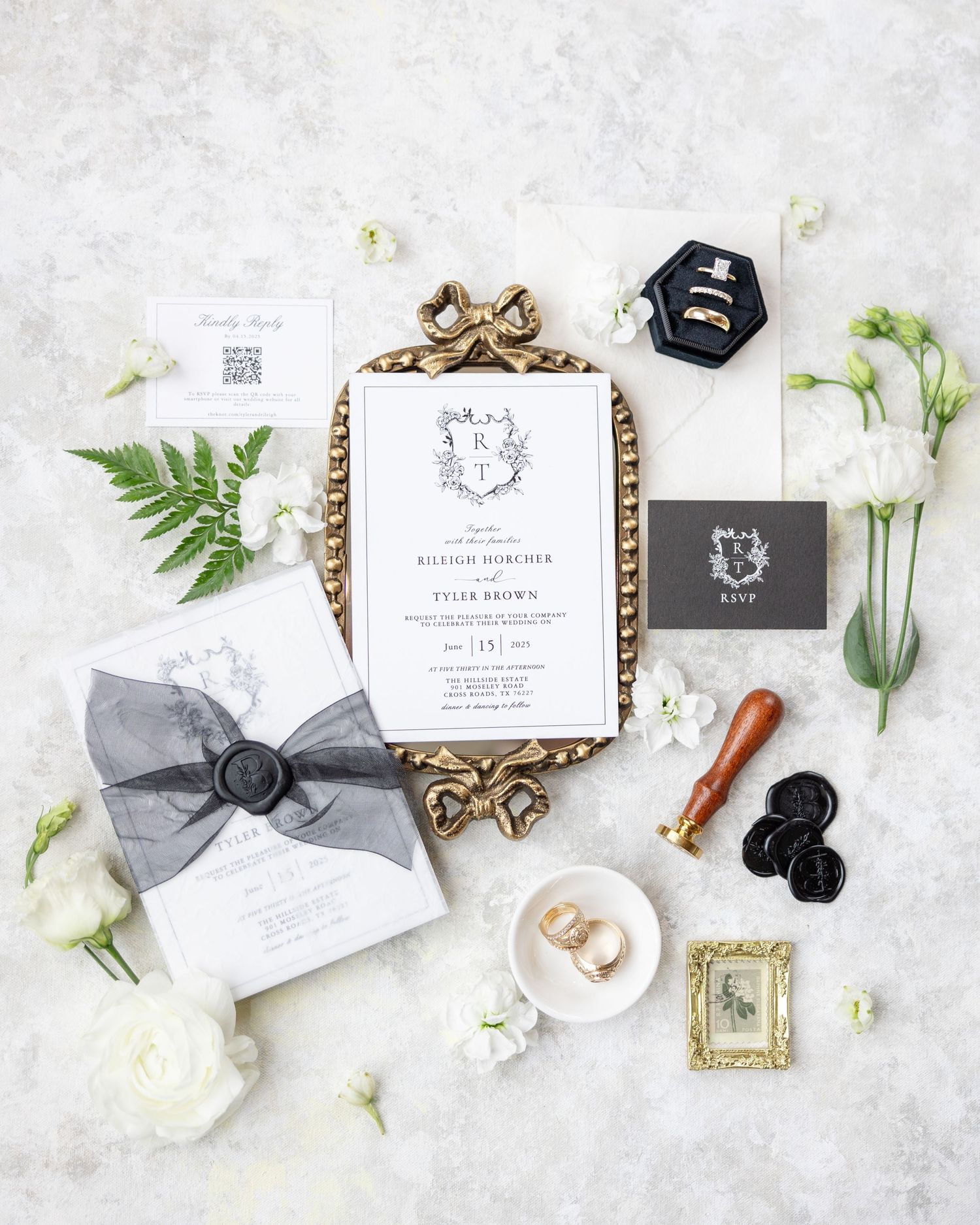 detail flatlay photos at the hillside estate