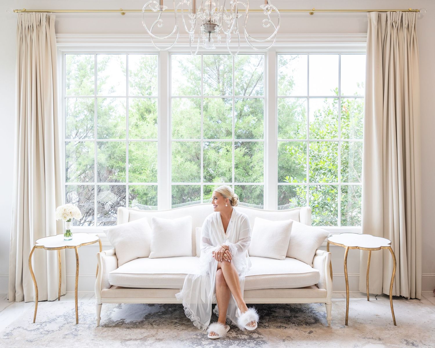bridal suite at the hillside estate wedding venue