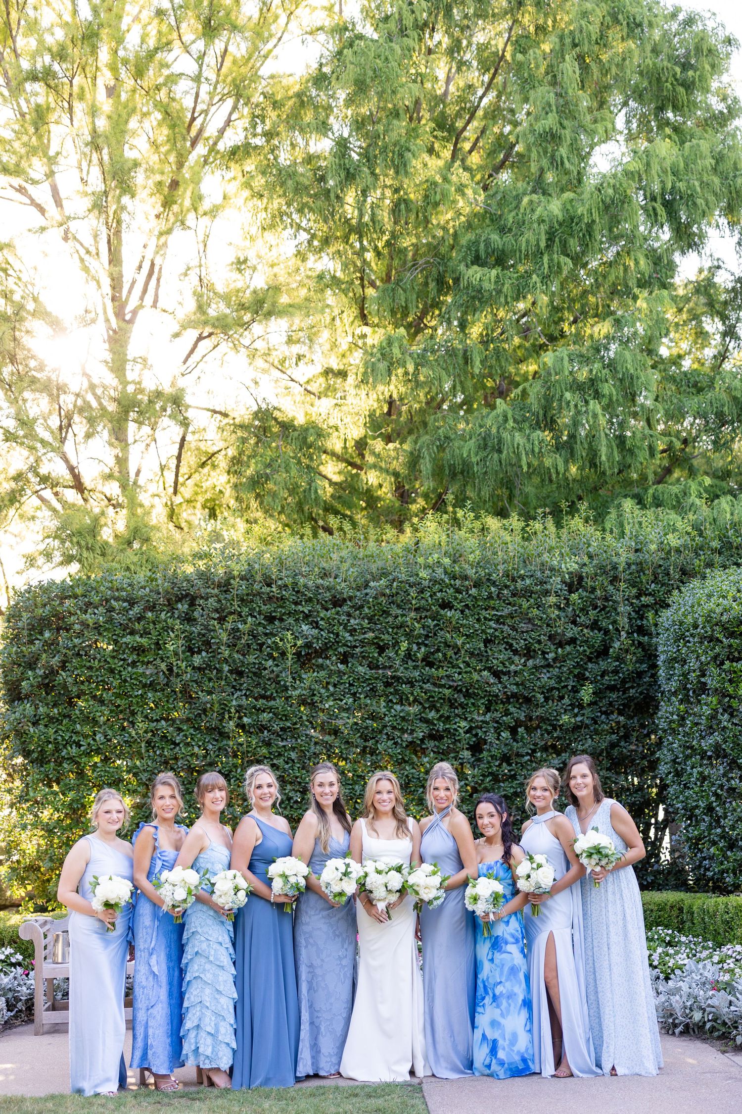 Summer wedding at Dallas Arboretum Wedding Venue