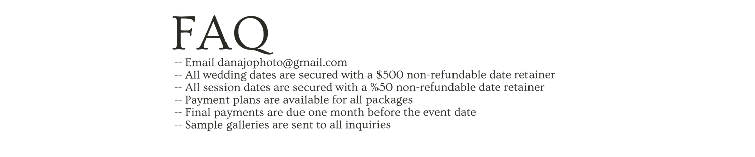 Black background displaying FAQ header with text below.