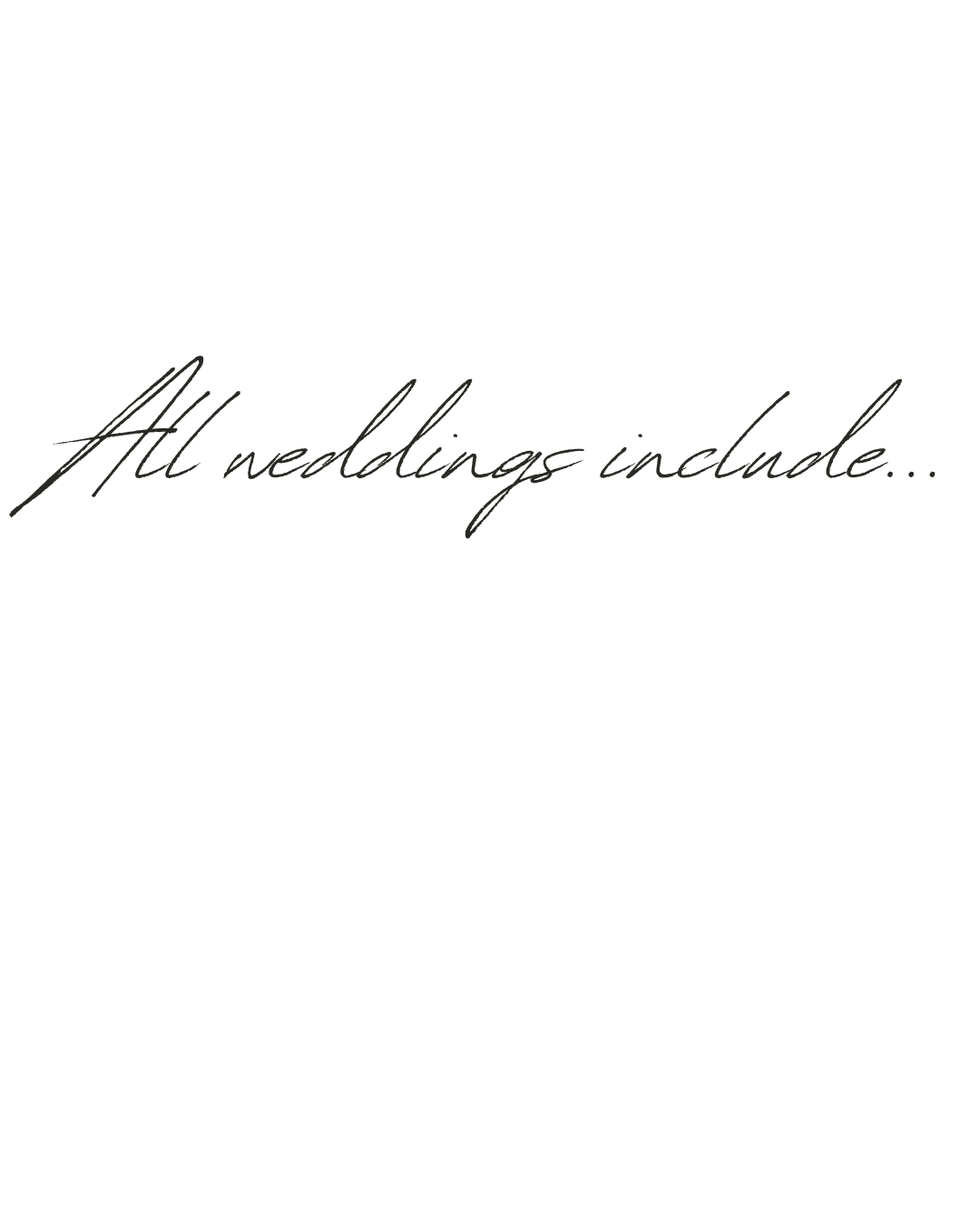 Cursive text reading 'All nostalgia include' in elegant script on black background.