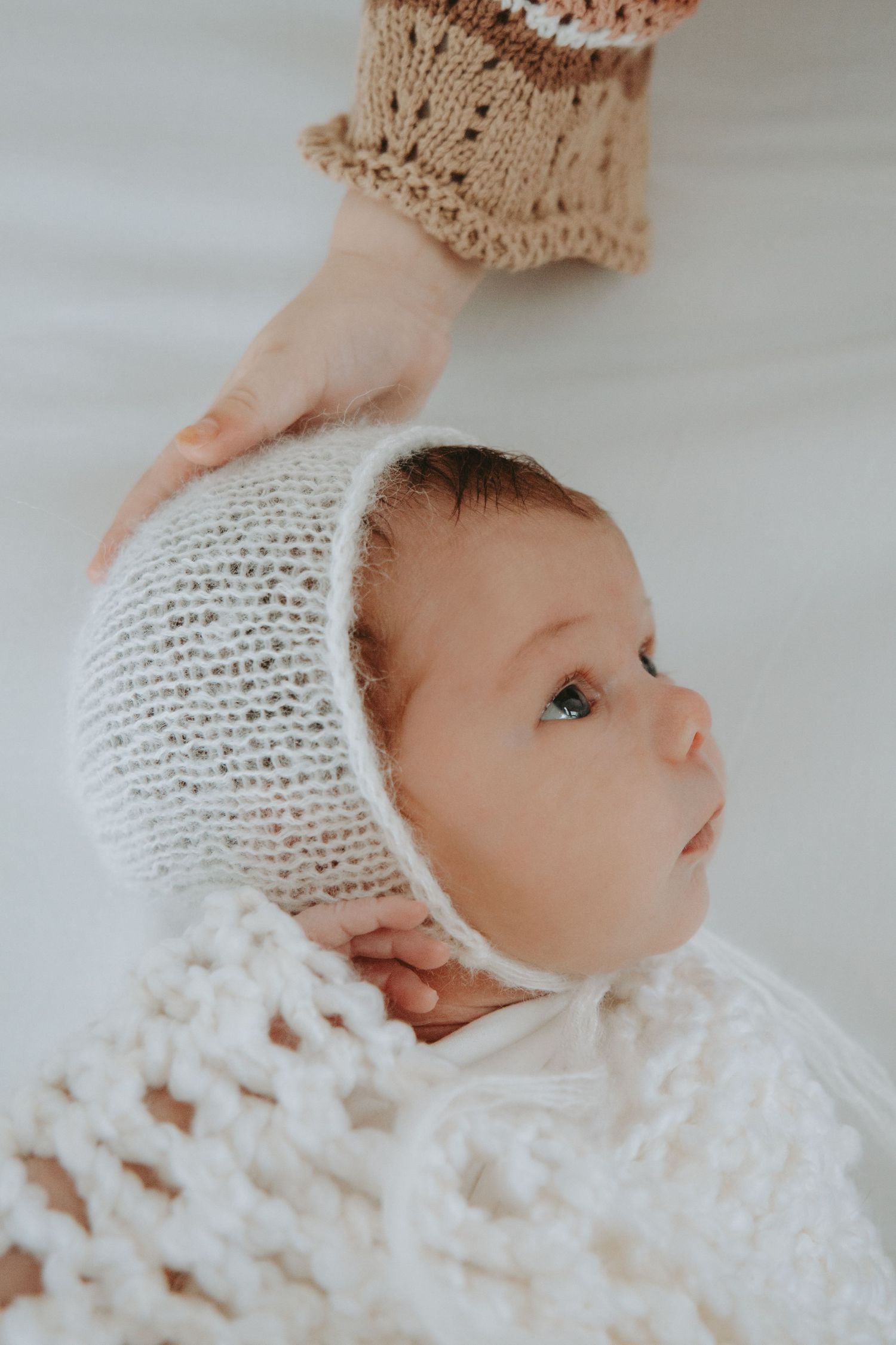 newborn baby girl and sister