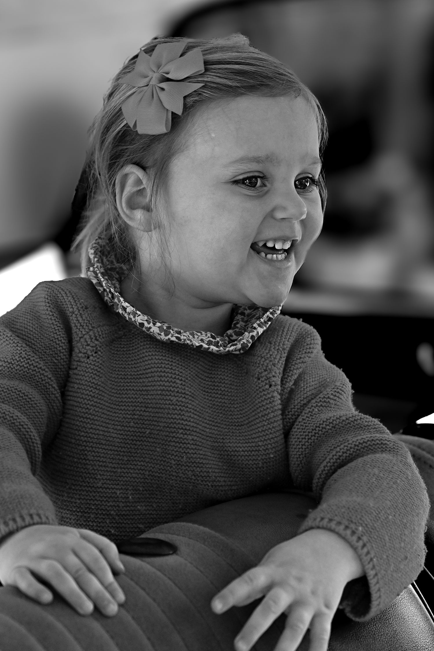 Close-up sequence of expressions in black and white photography.