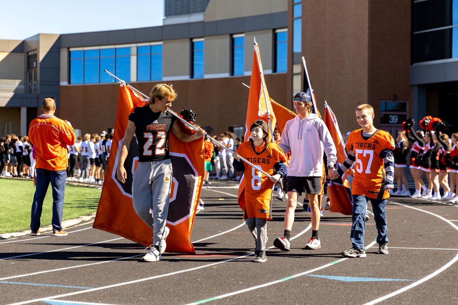 Farmington football team celebrates victory day