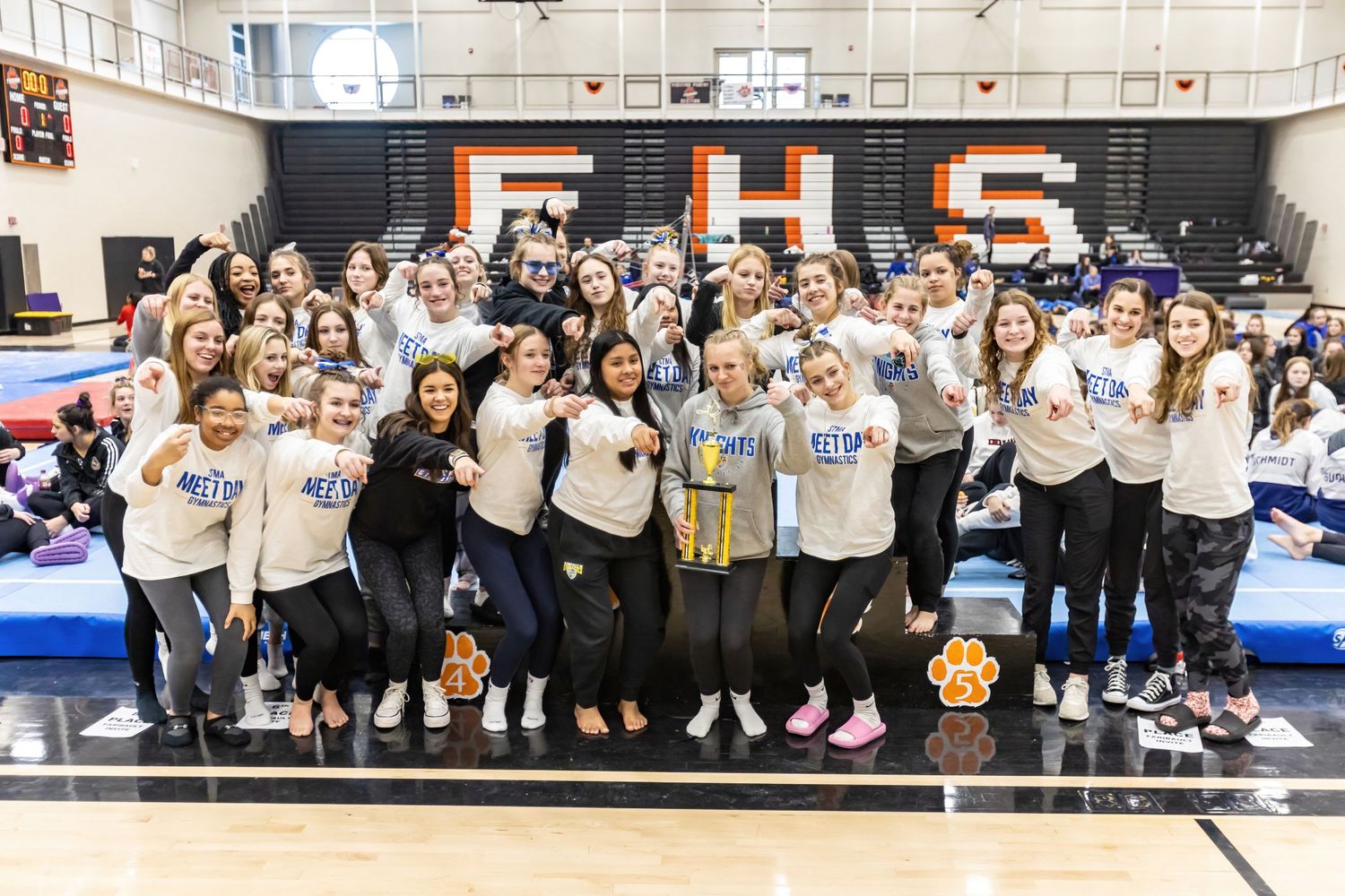st michael academy girls gymnastics team podium picture twin cities minnesota sports photography