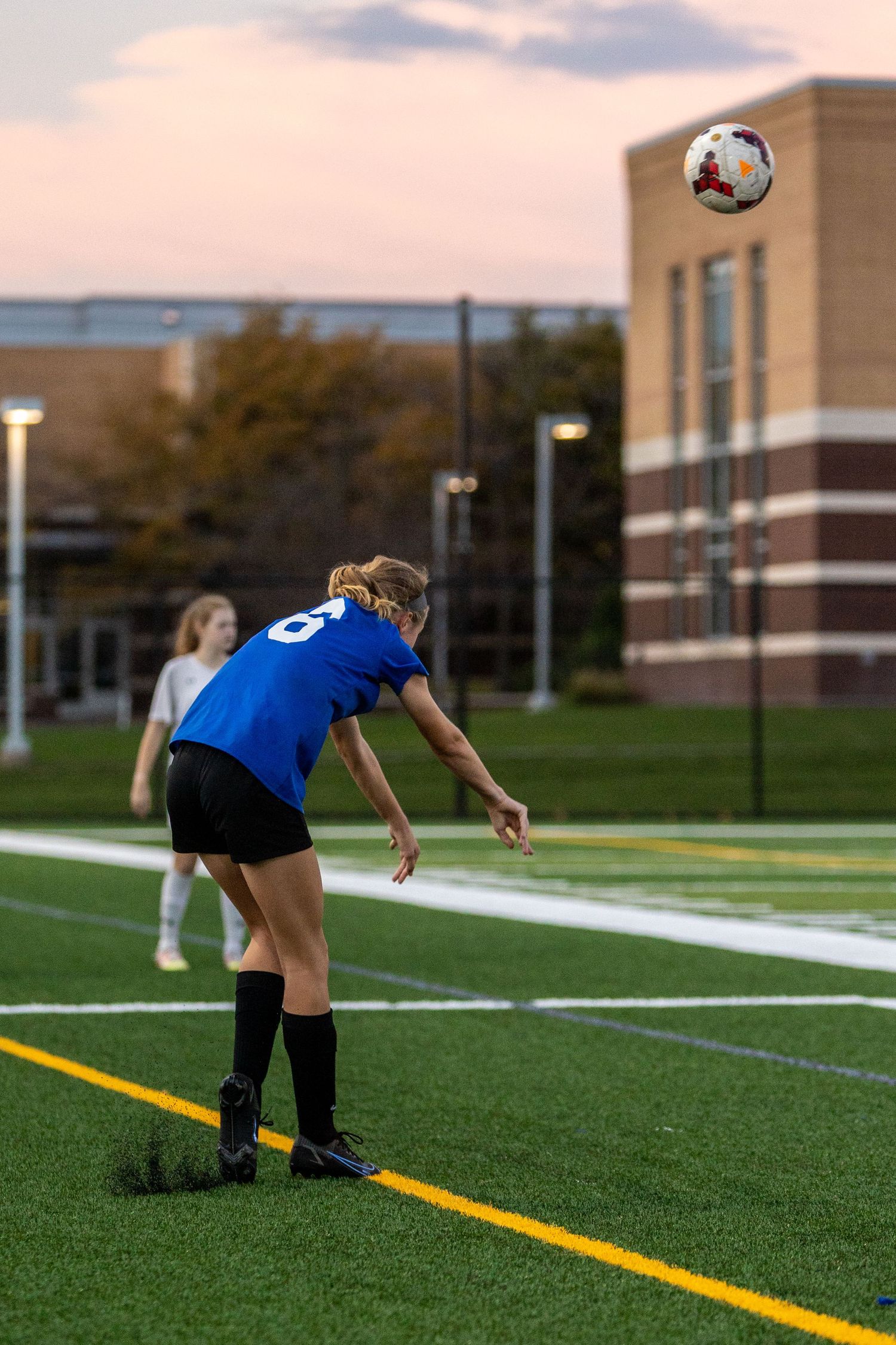 eastview high school girls soccer throws in from the sidelines