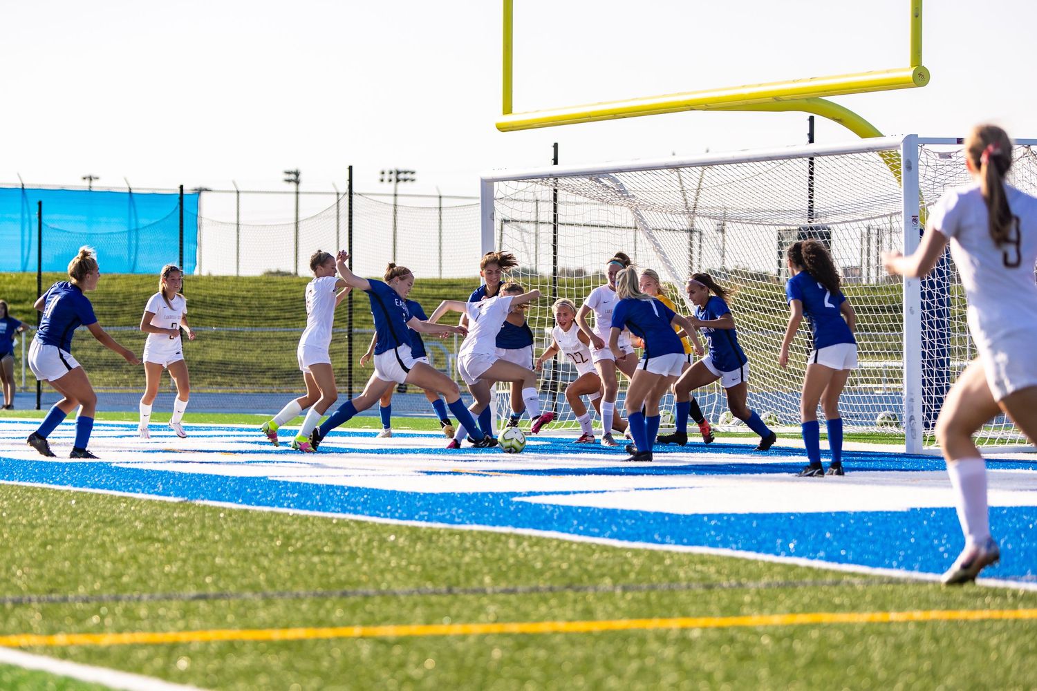 eastview high school girls soccer goalie makes huge save