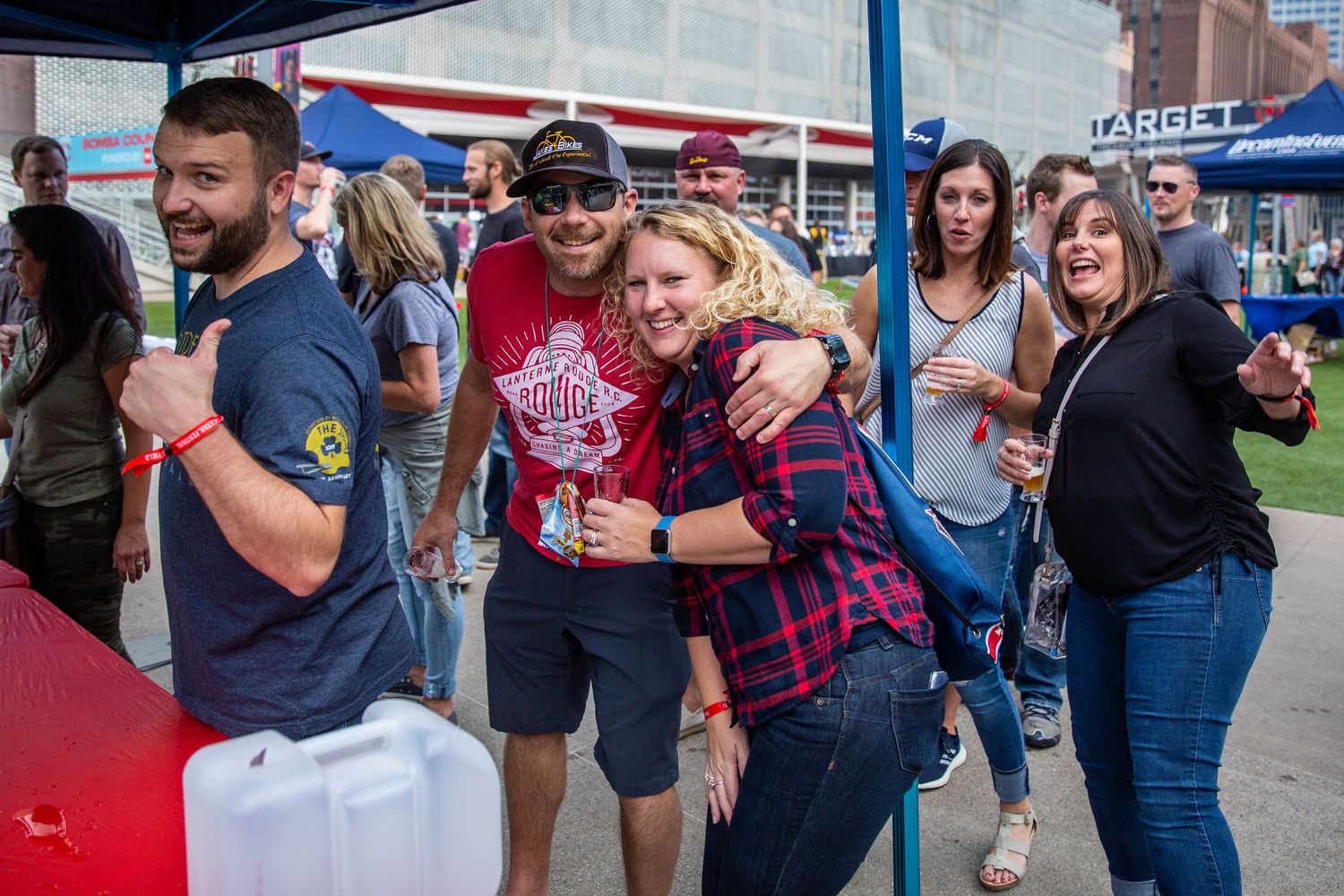 Couple enjoy the All Star Craft Beer Festival at Target Field in Minneapolis