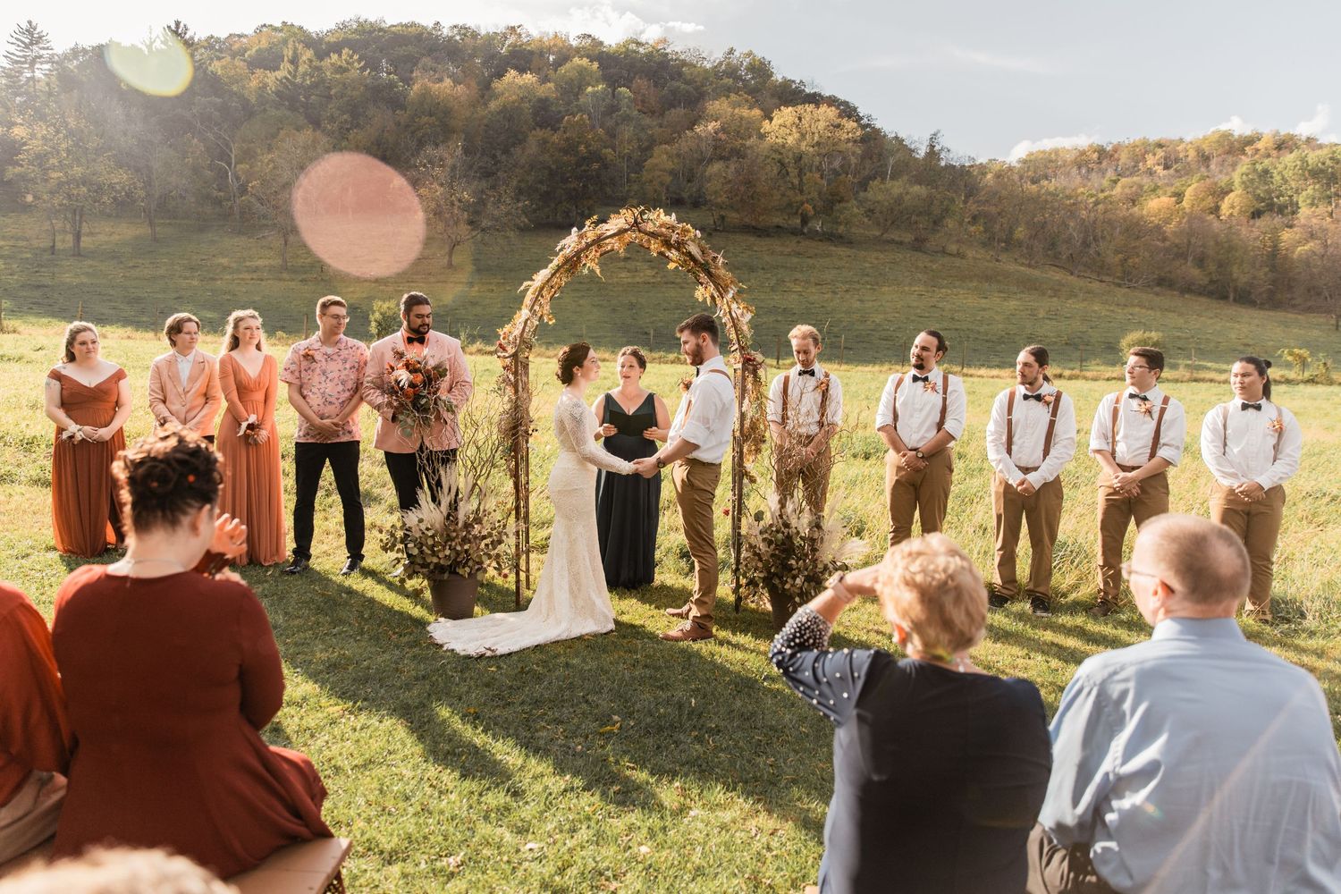 bride and groom during their ceremony
