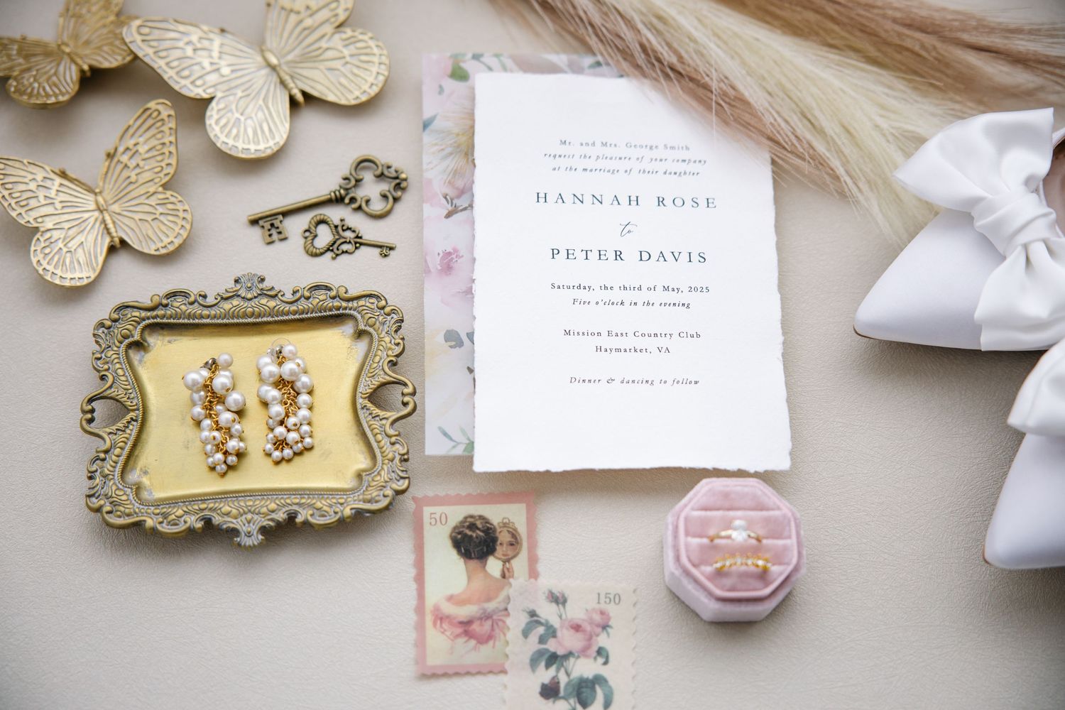 wedding, bride, groom, flatlay, detail shot