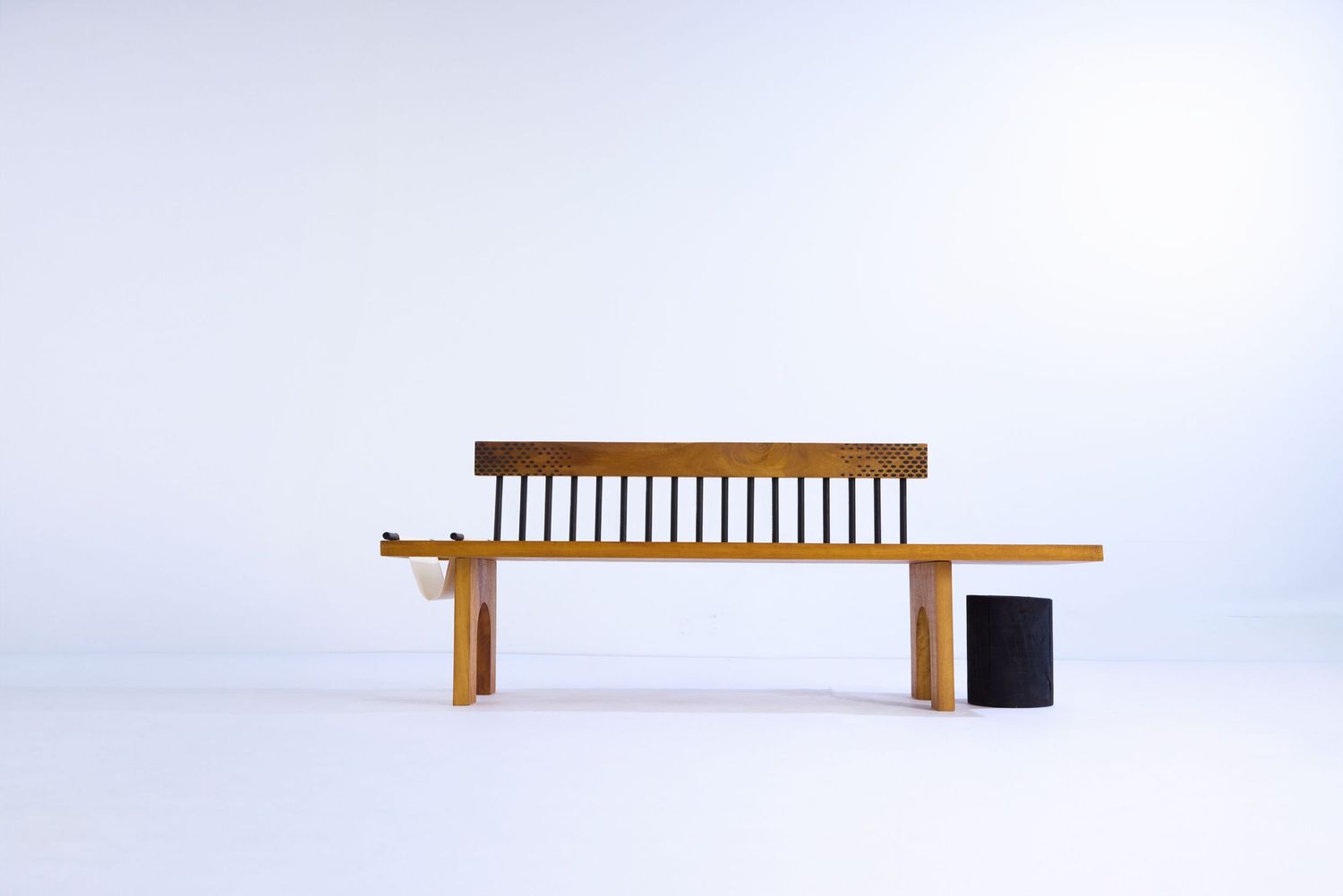 Ayo Bench by Josh Egesi – minimalist modern wooden bench design photographed by The Loba, a Lagos-based creative photographer in Nigeria.