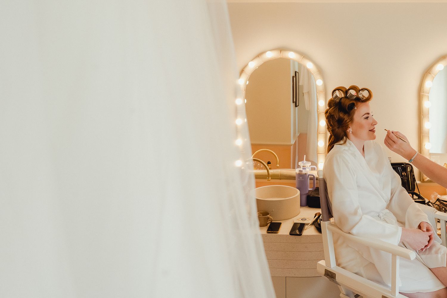 LIMEKILN Wedding Photography - A bride twirls and spins gracefully in a series of connected photos showing fluid movement.