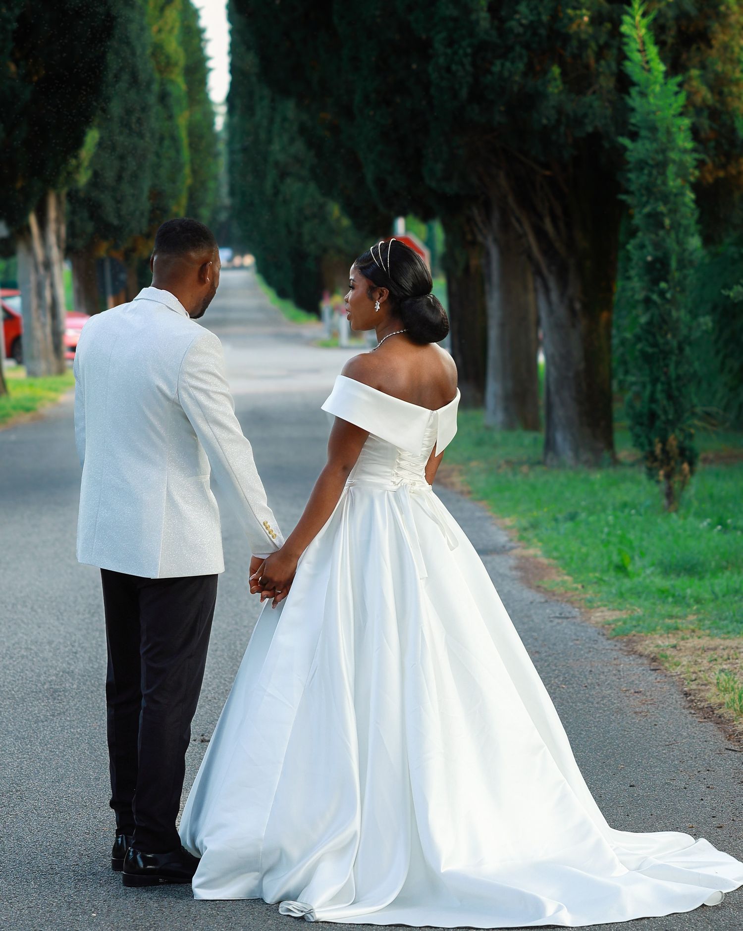 romantic couple portrait captured in editorial wedding style