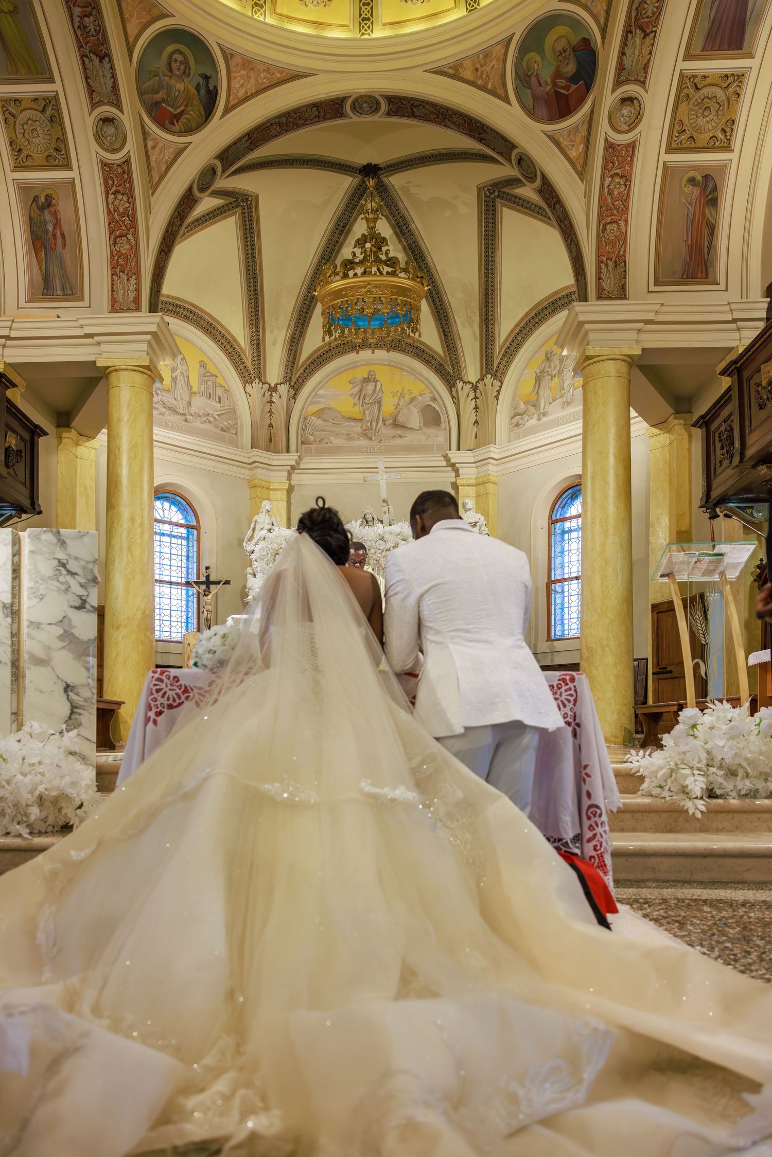 luxury wedding ceremony captured in editorial style