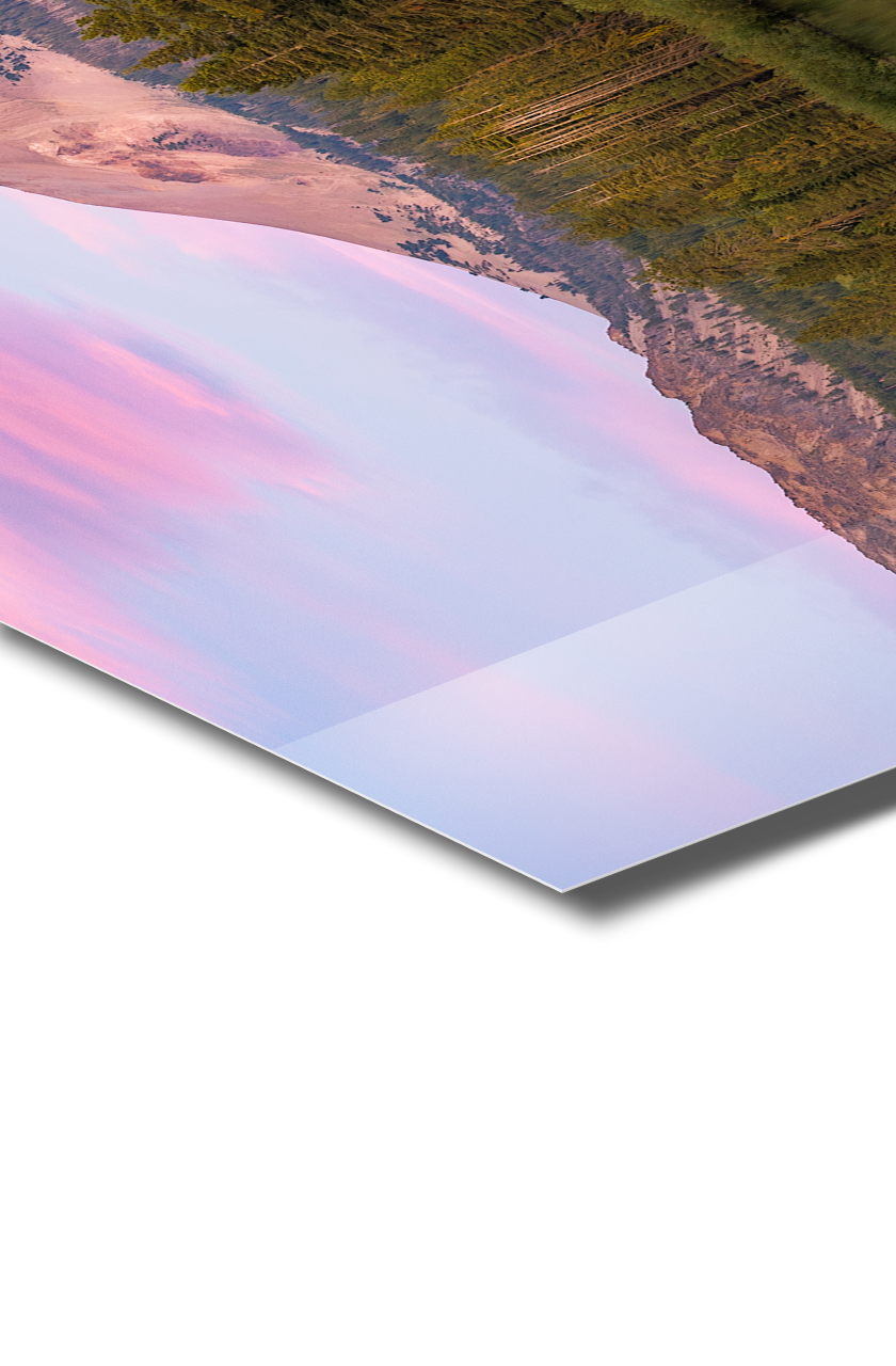 An edge view of a paper print.