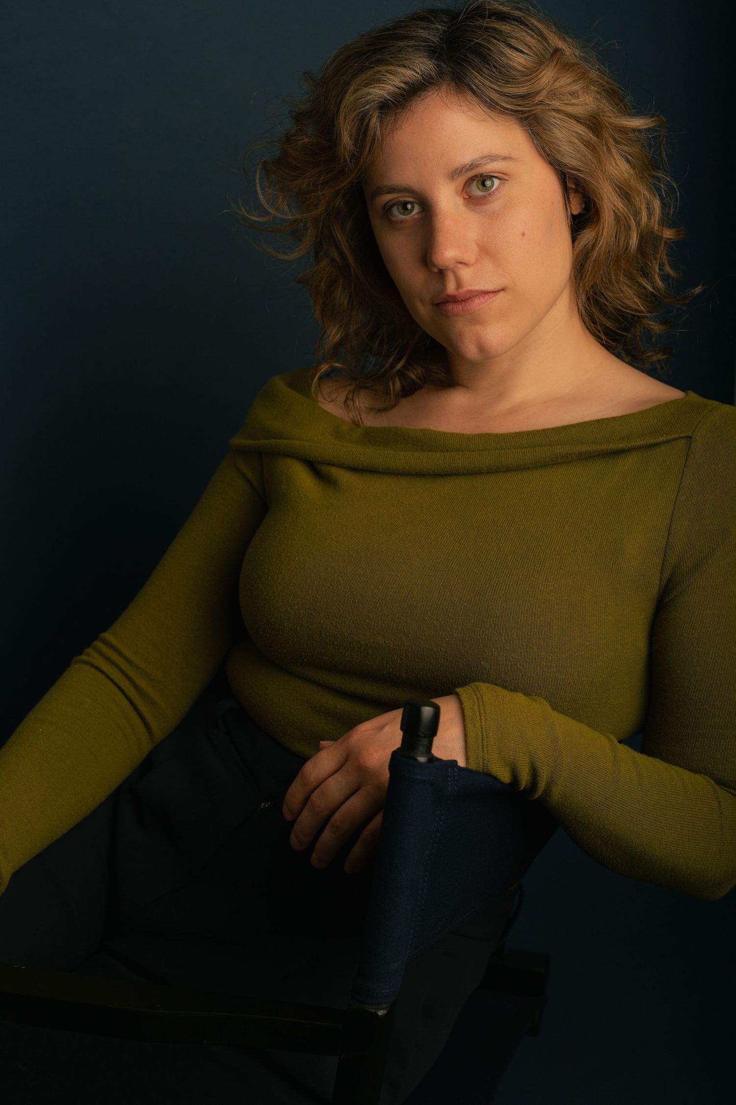 Female actress posing in elegant studio portrait session in Phoenix Arizona.