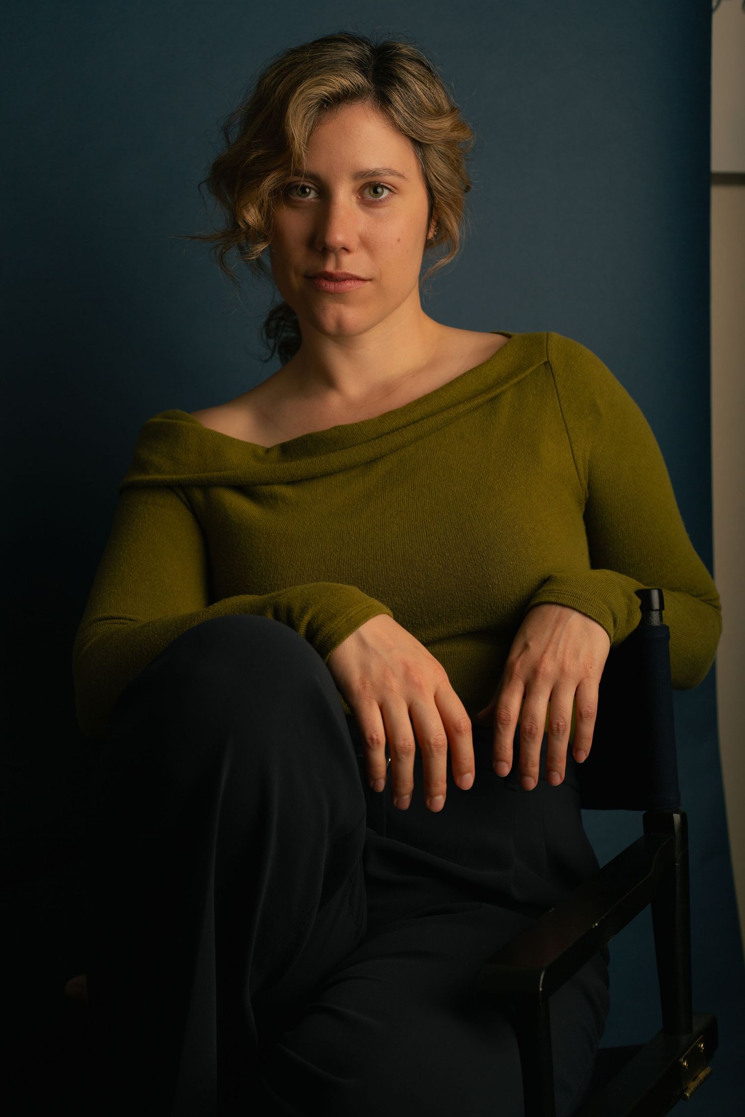 Female actress posing in elegant studio portrait session in Phoenix Arizona.