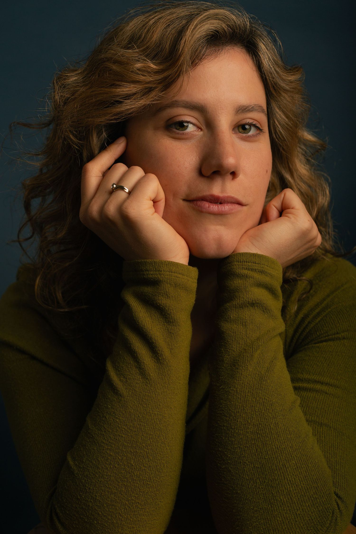 Female actress posing in elegant studio portrait session in Phoenix Arizona.