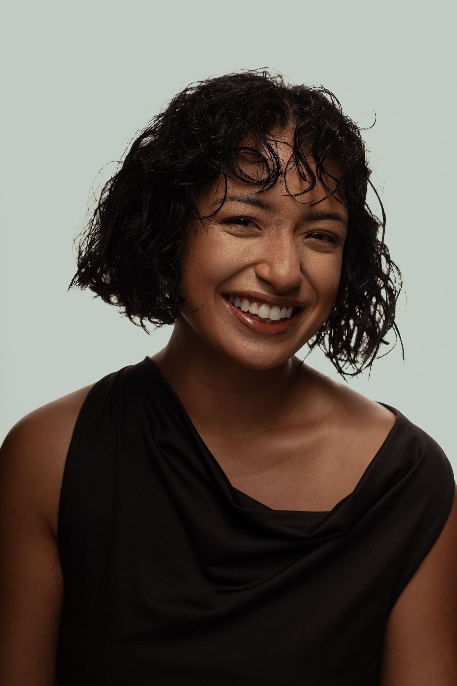 Female model posing for studio headshot session in Phoenix Arizona