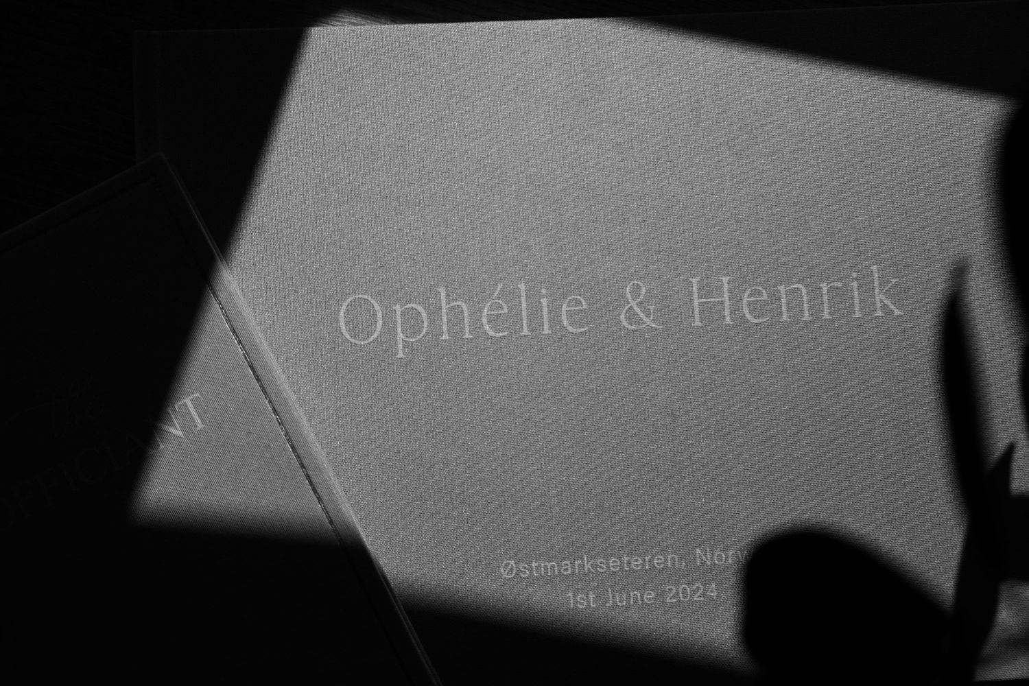Black and white title slide with elegant text overlay.