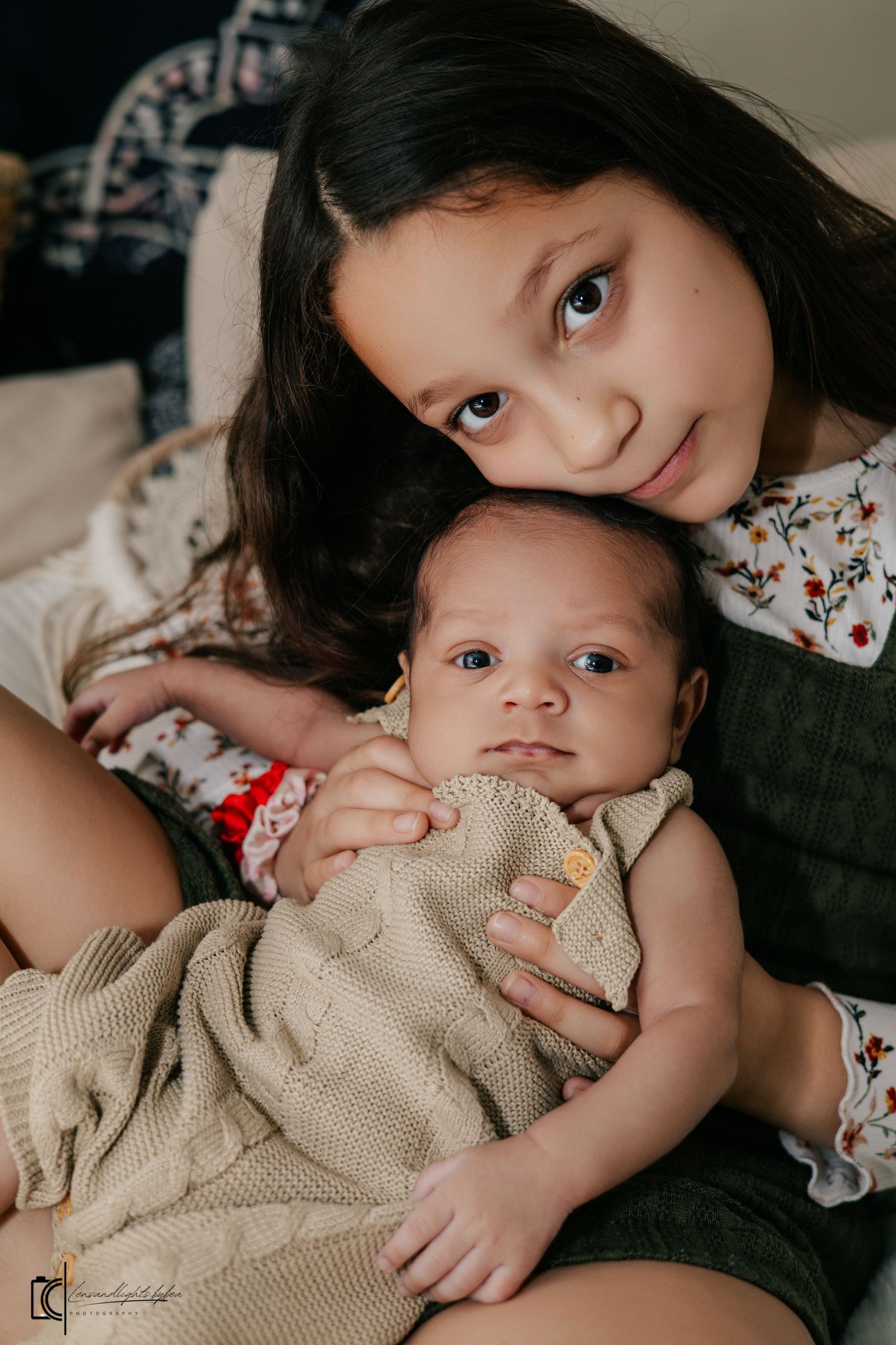 A tender moment captured in a series of intimate photos showing gentle embraces and sweet interactions between parent and child.
