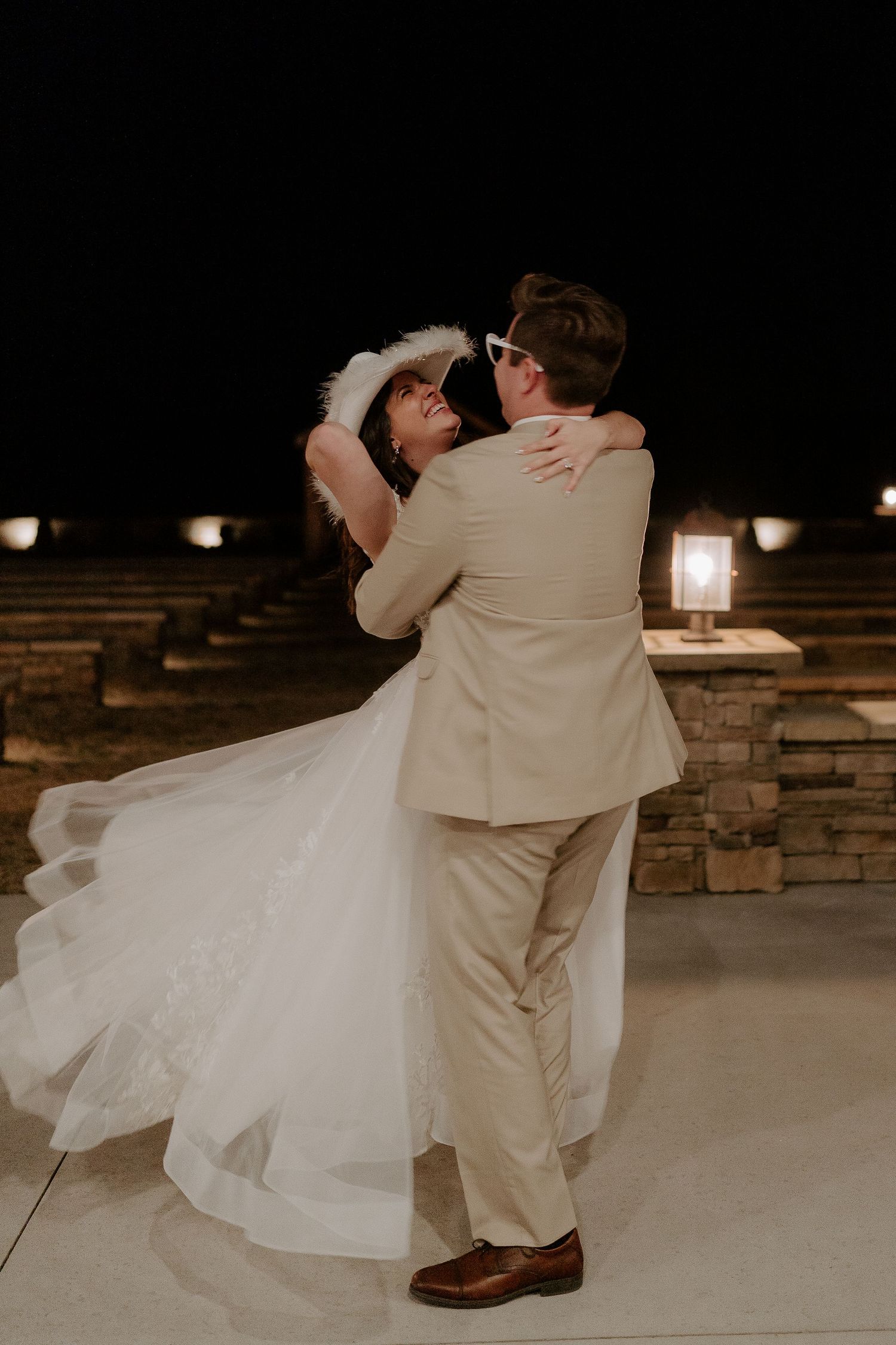 Bride and groom sharing a romantic moment during their wedding