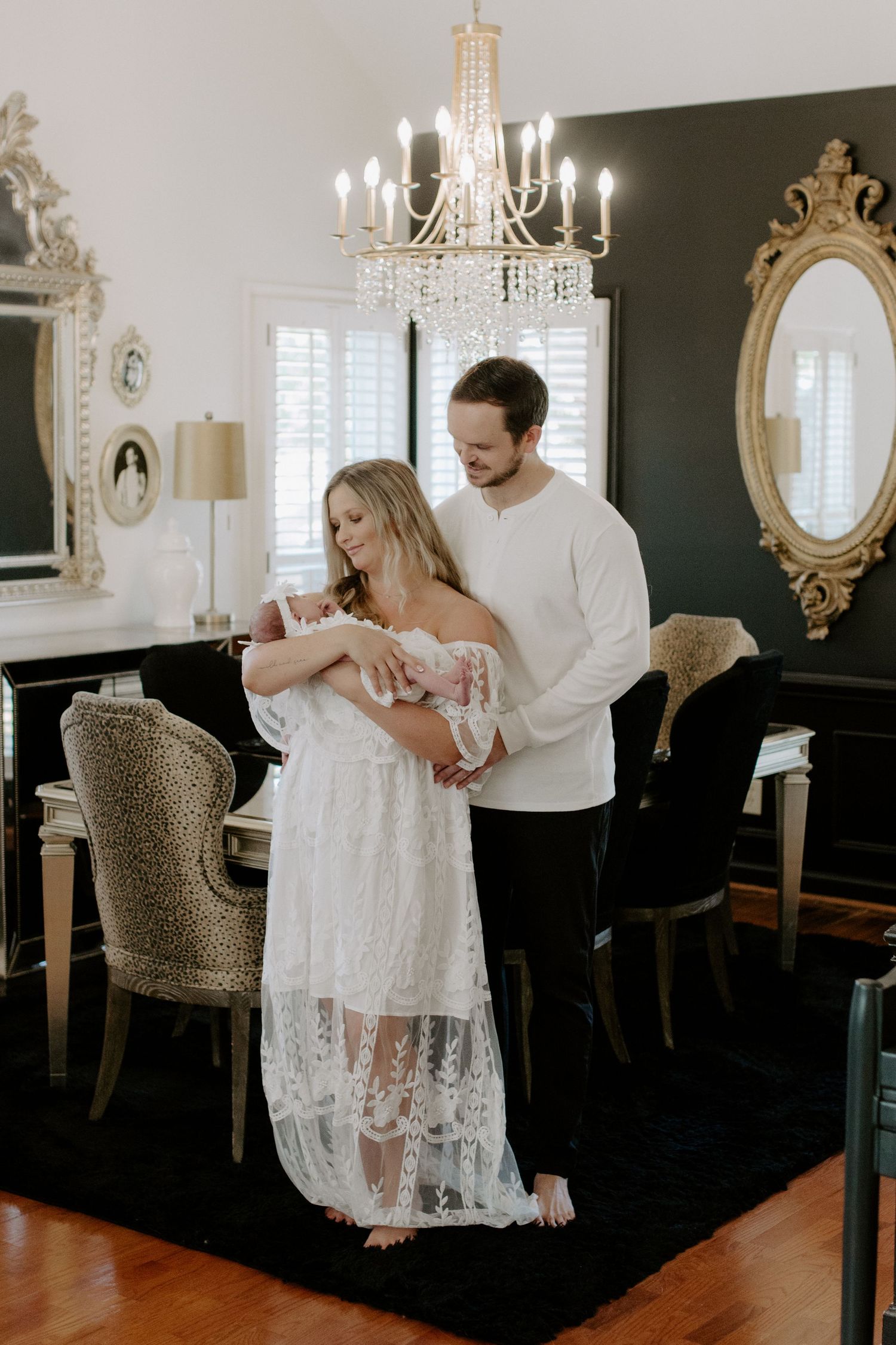 Parents holding newborn baby Rock Hill South Carolina newborn photography