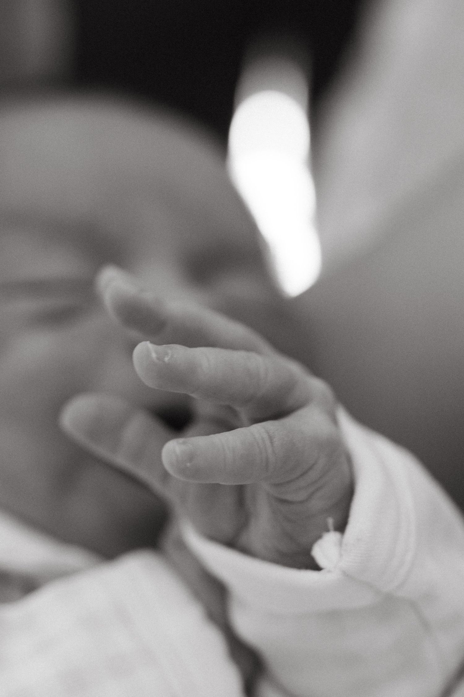 rock hill photography Lifestyle newborn session portrait captured at home