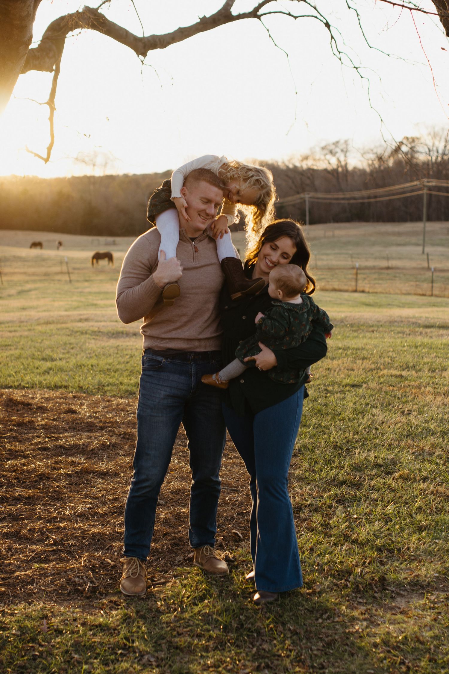 family session at anne springs greenway
