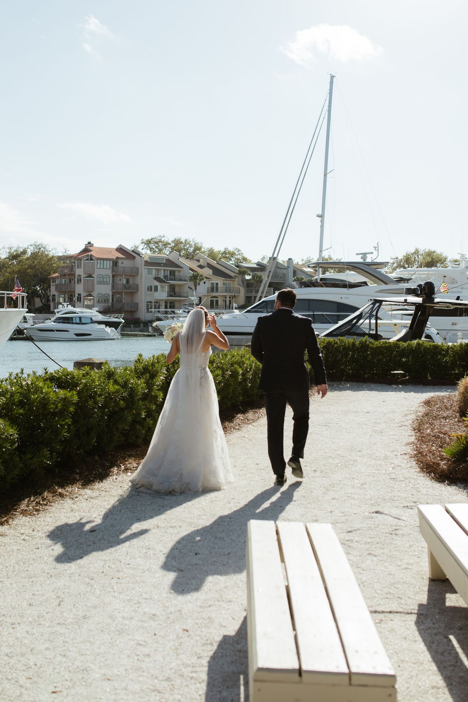 A bride and groom at their Charlotte elopement.