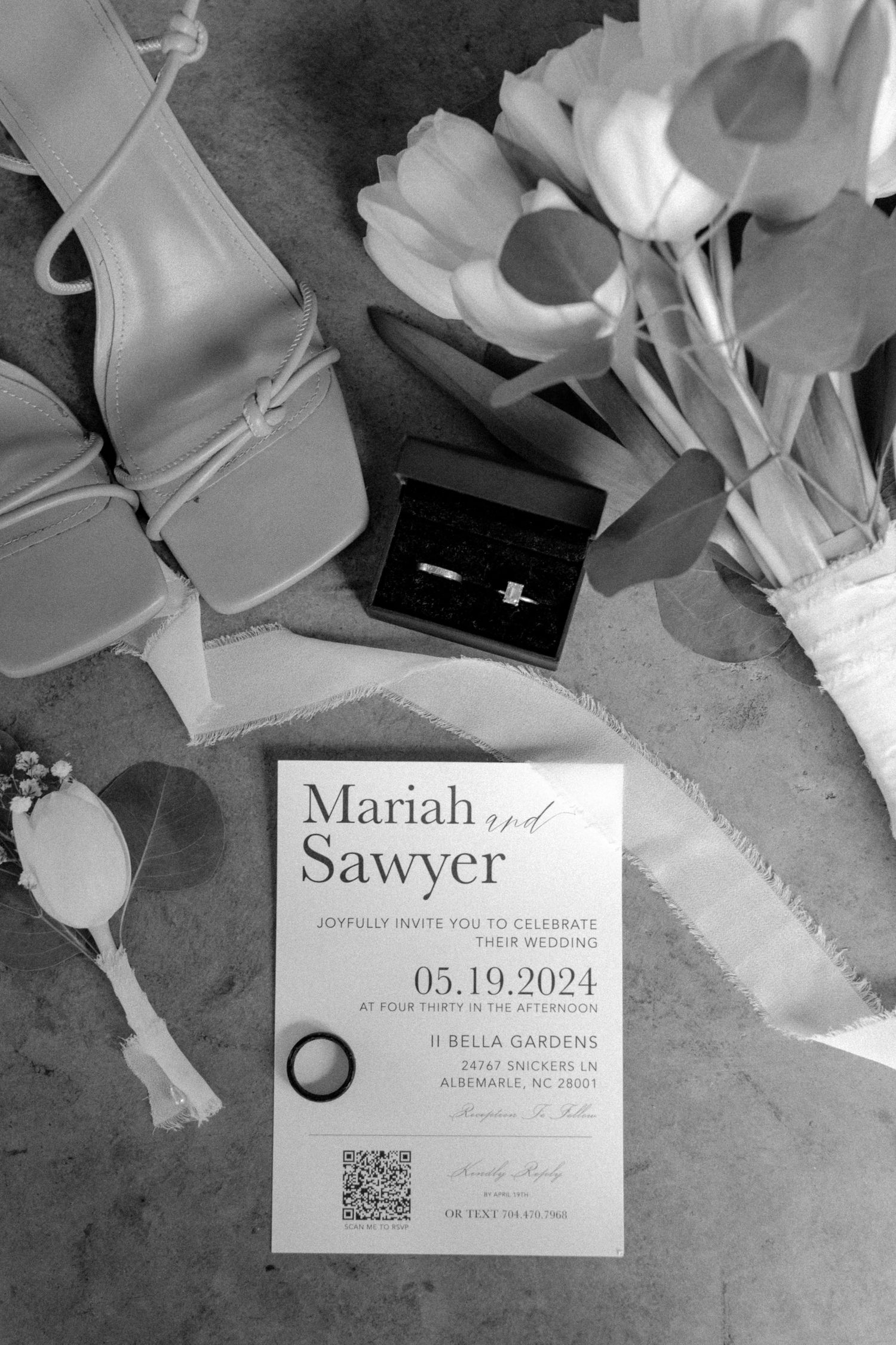 flat lay details of wedding