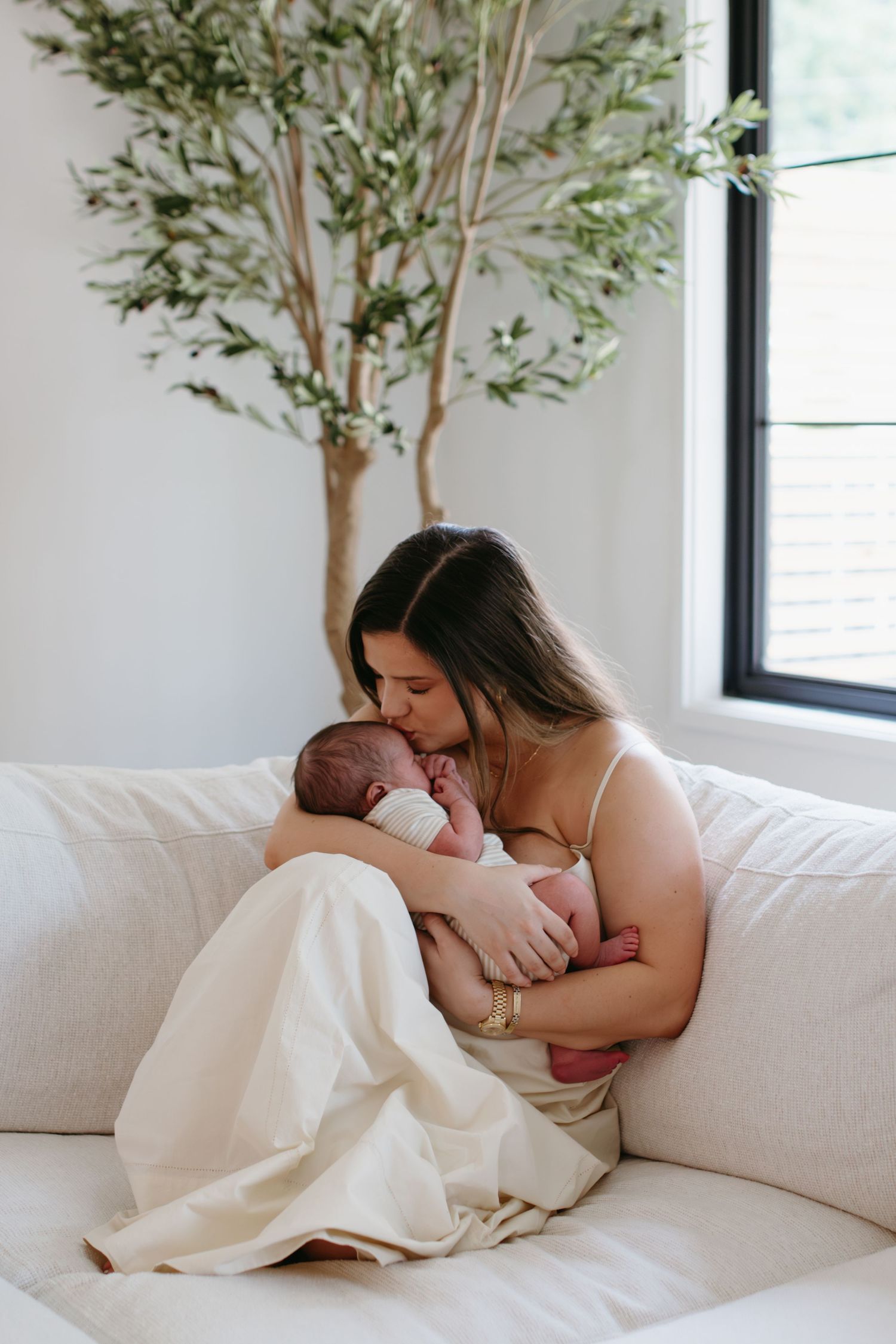 Emotional newborn bonding moment Rock Hill SC photographer