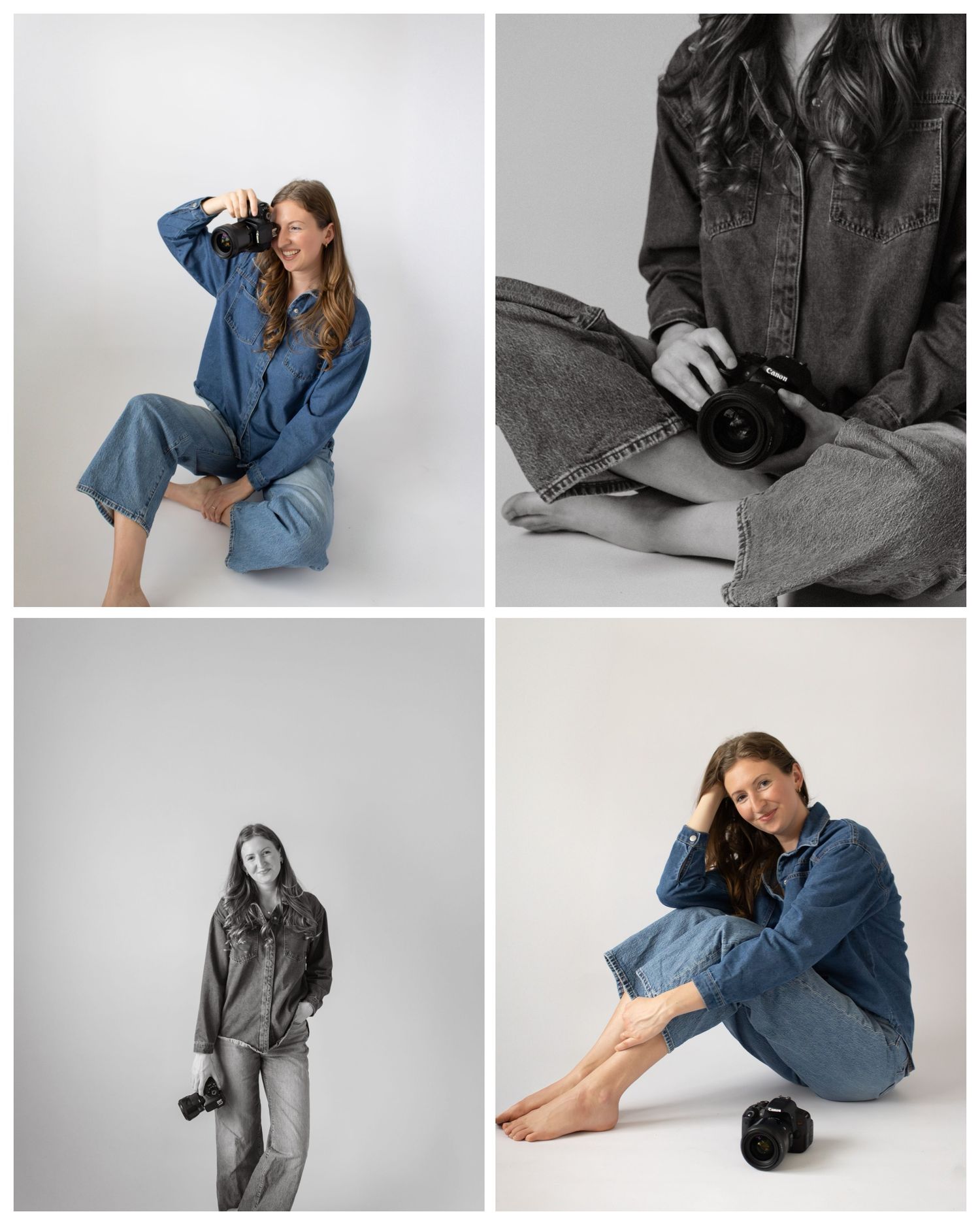 Branding photos of Lindsey Morgan Photos posing with her camera in rock hill
