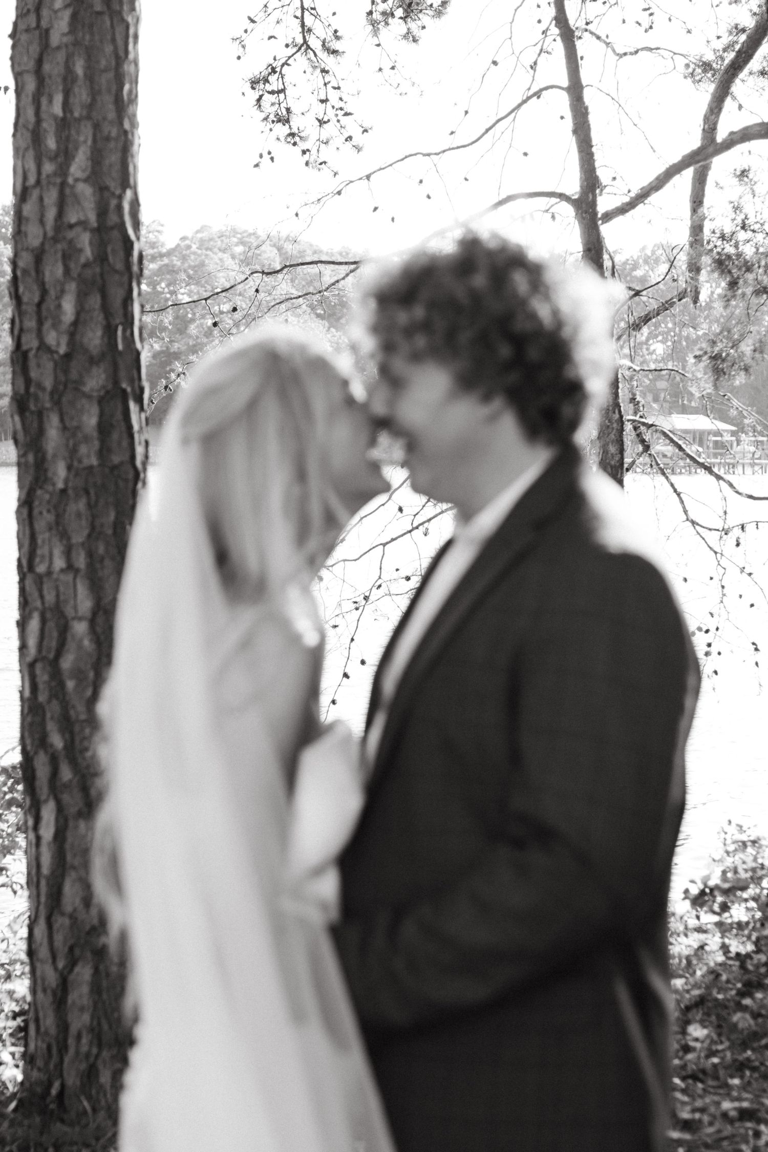 Bride and groom in rock hill sharing a romantic moment during their wedding
