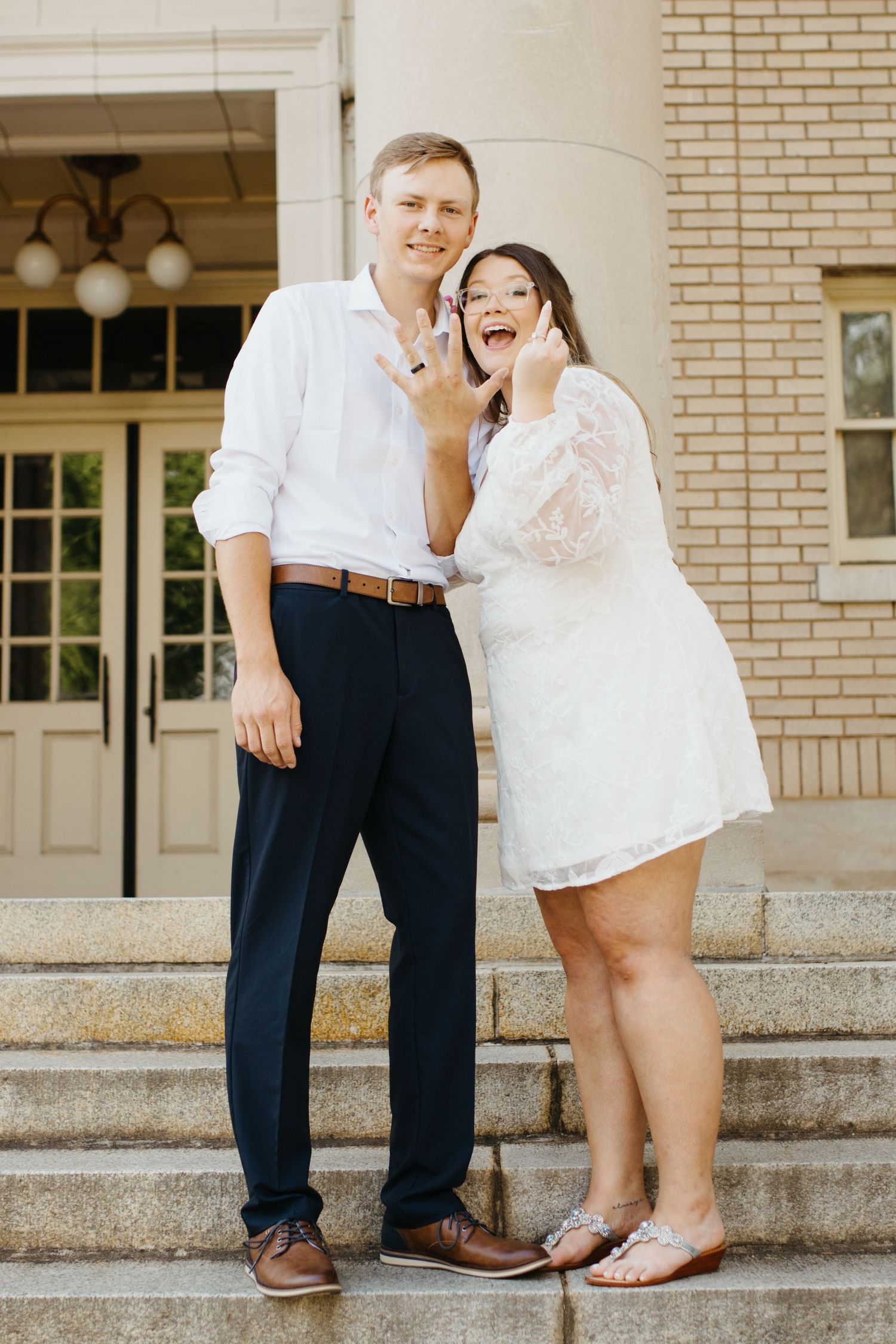 Portrait of a bride and groom in Charlotte, NC.