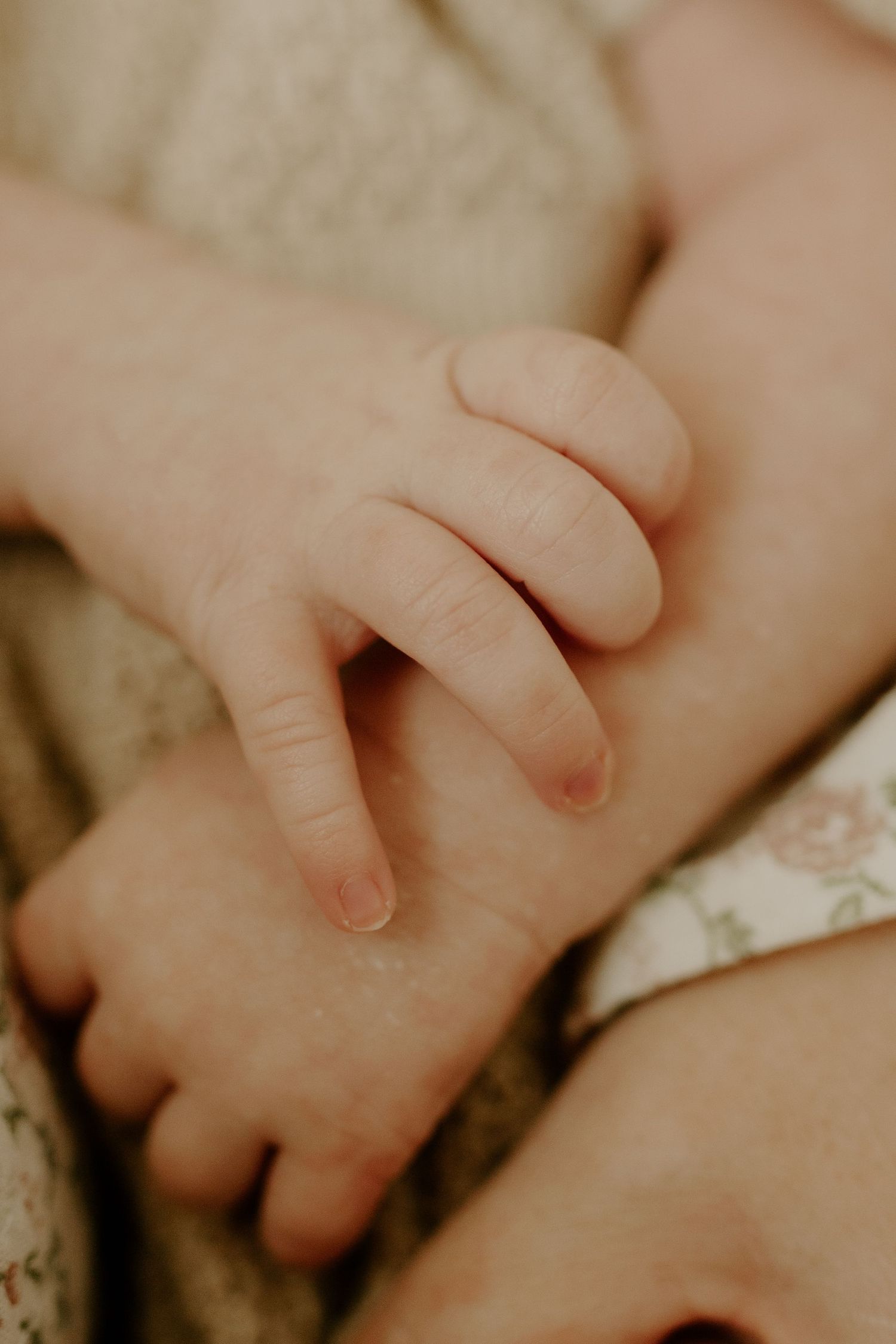 Lifestyle newborn portrait captured at home in rock hill