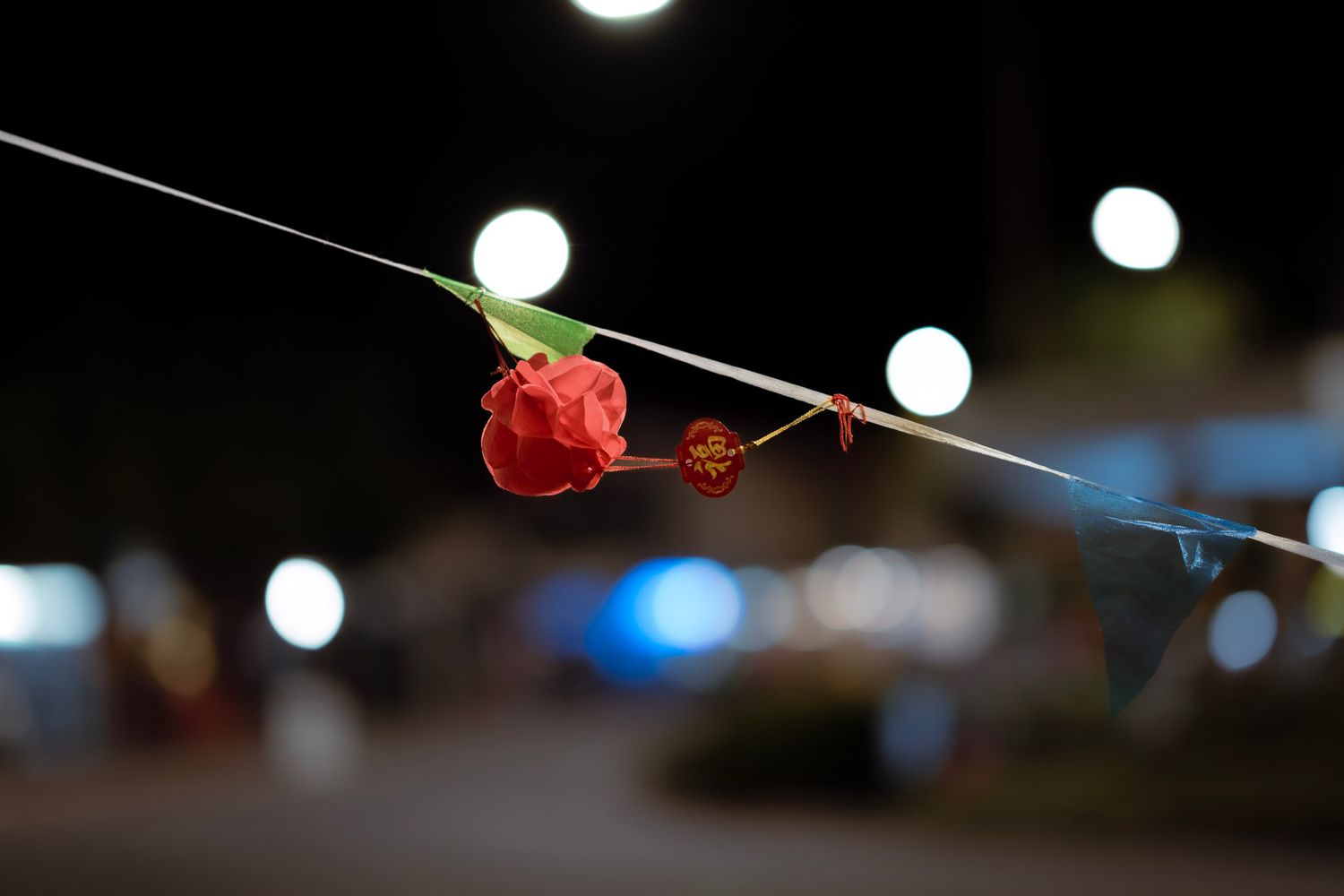 Chinese lantern decoration at night