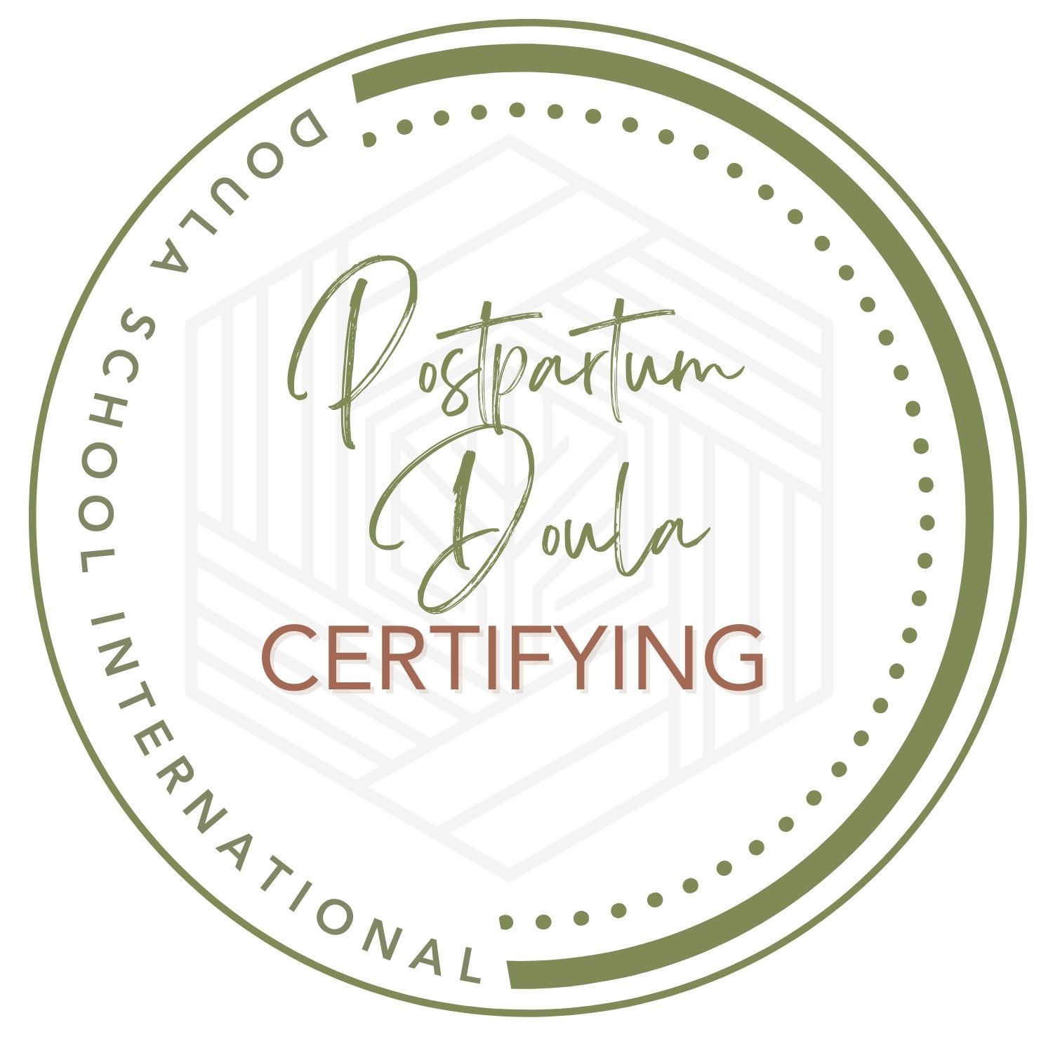 postpartum doula certifying badge