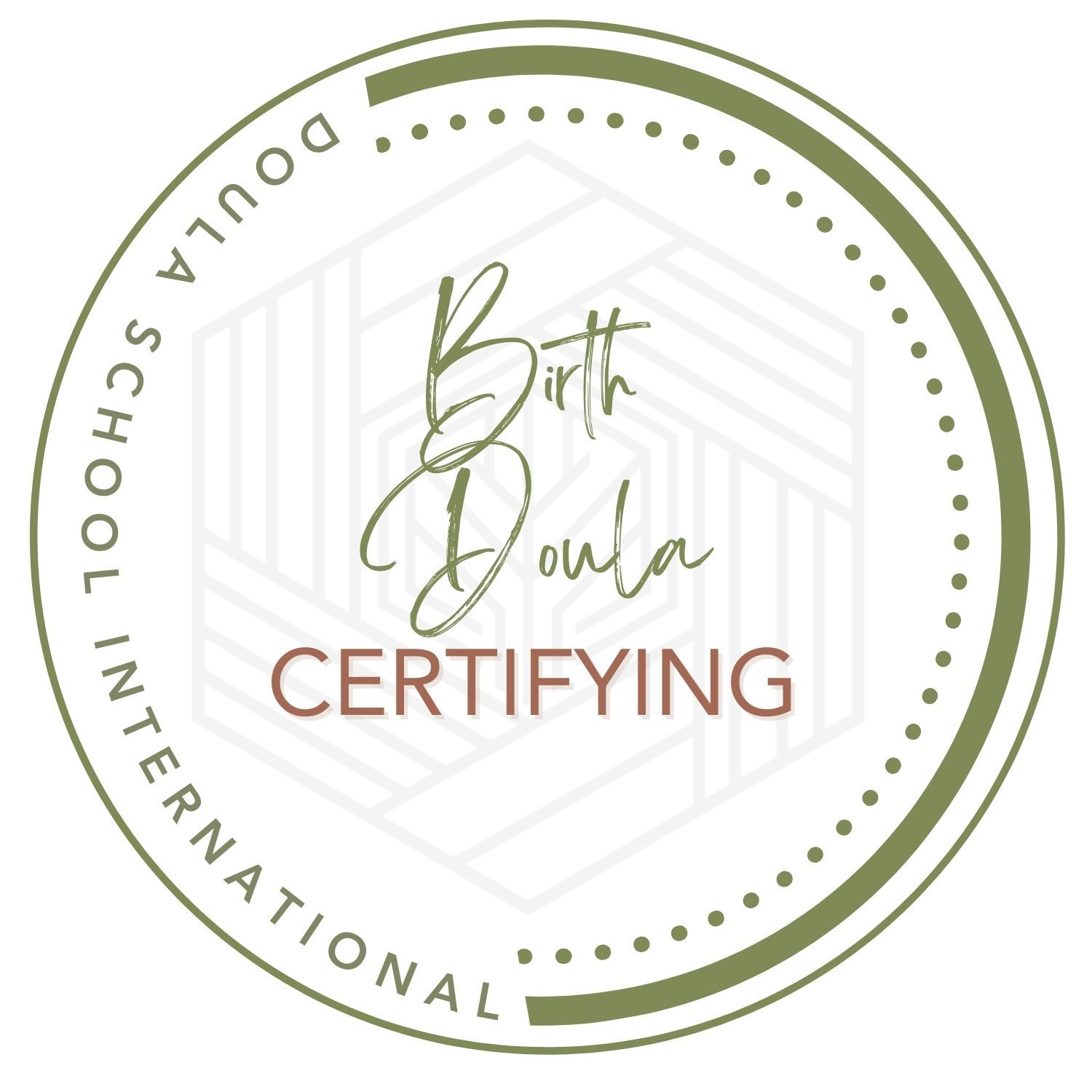 birth doula certifying badge