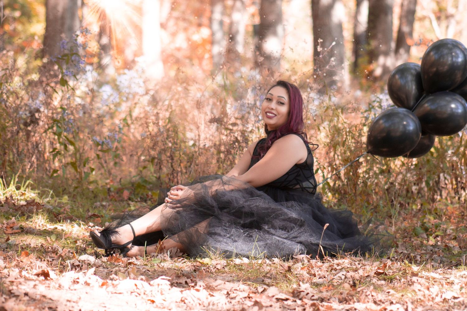 A stunning 'Dirty Thirty' milestone photoshoot in Elgin, IL, featuring a beautiful woman glowing with confidence in a su