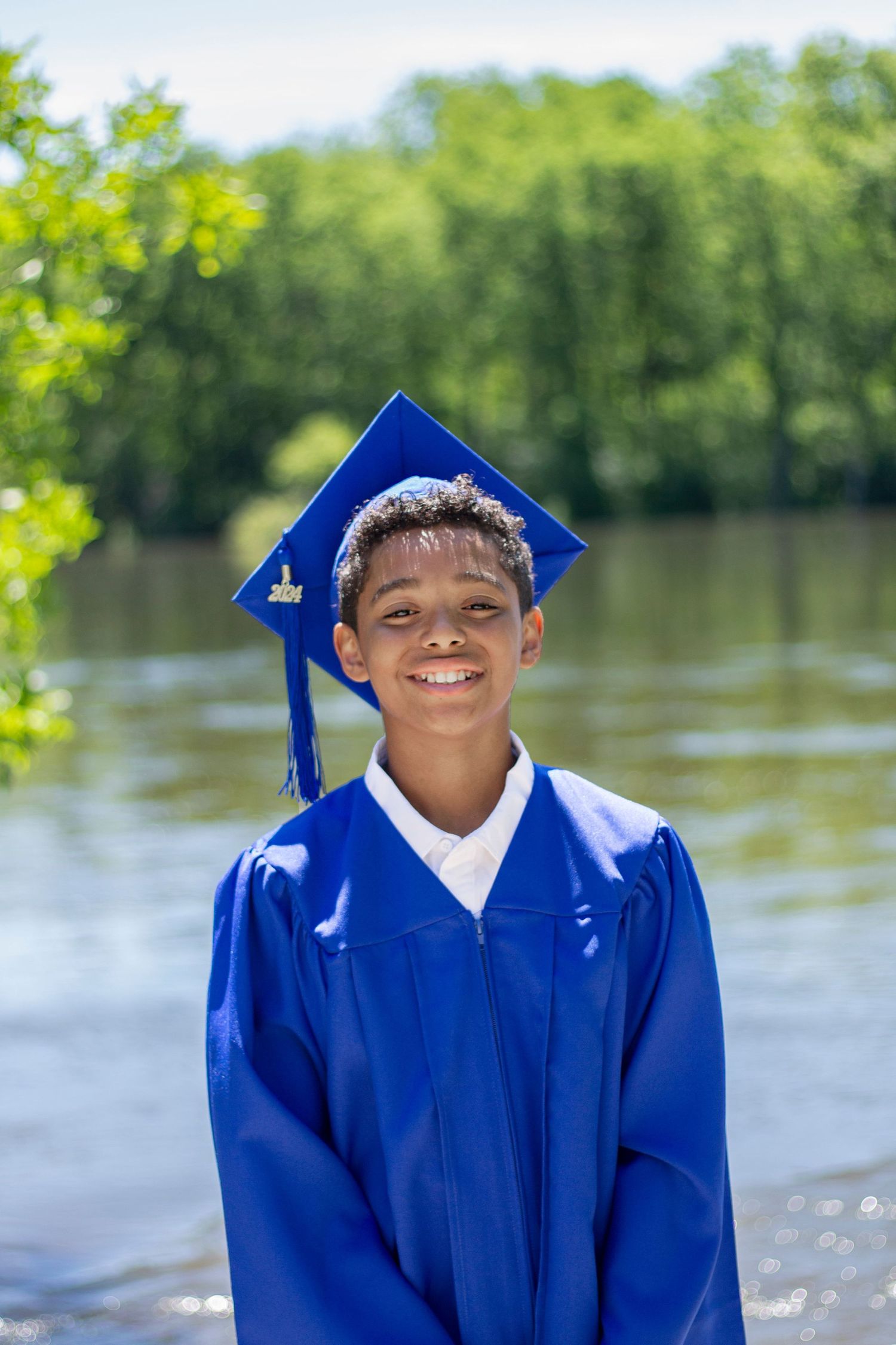 Senior graduation portrait of a middle school student in St. Charles, IL, captured during a professional photography ses