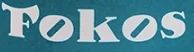 Retro typography style logo for Fokos brand in turquoise blue color.