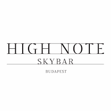 Minimalist black text logo for High Note Skybar Budapest with sleek typography and clean lines.