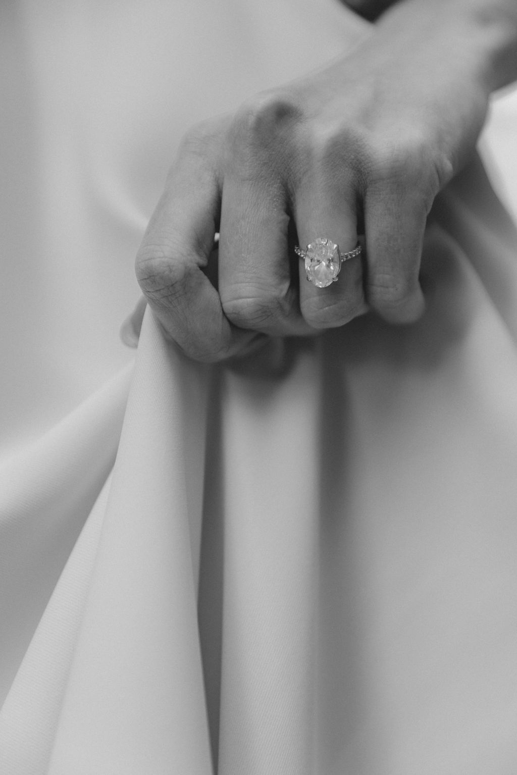 Diamond ring reveal: B&W jewelry sequence by Raw Studio Paris, luxury Art Director led wedding photographer & filmmaker, Paris, France