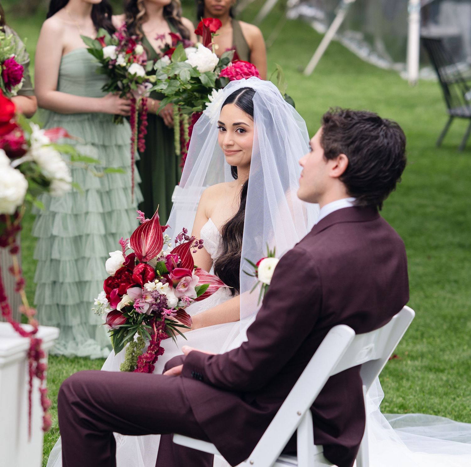 Outdoor wedding ceremony at Loring Greenough House