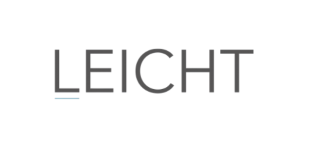 Simple black text spelling out 'LEICHT' in a minimalist sans-serif typeface against a white background.