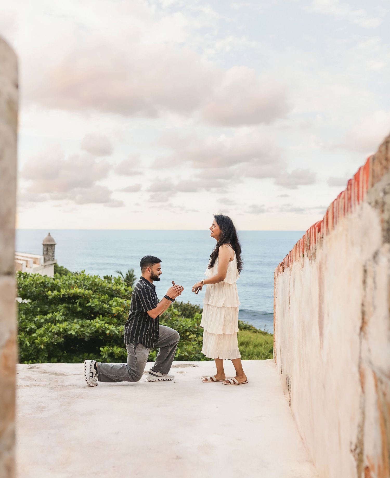 Puerto Rico couple proposal photographer session Old San Juan San Cristobal